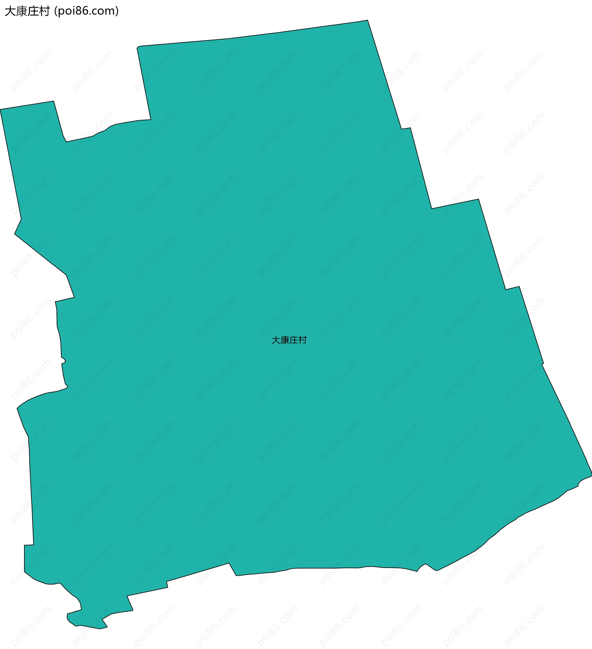 大康庄村边界地图