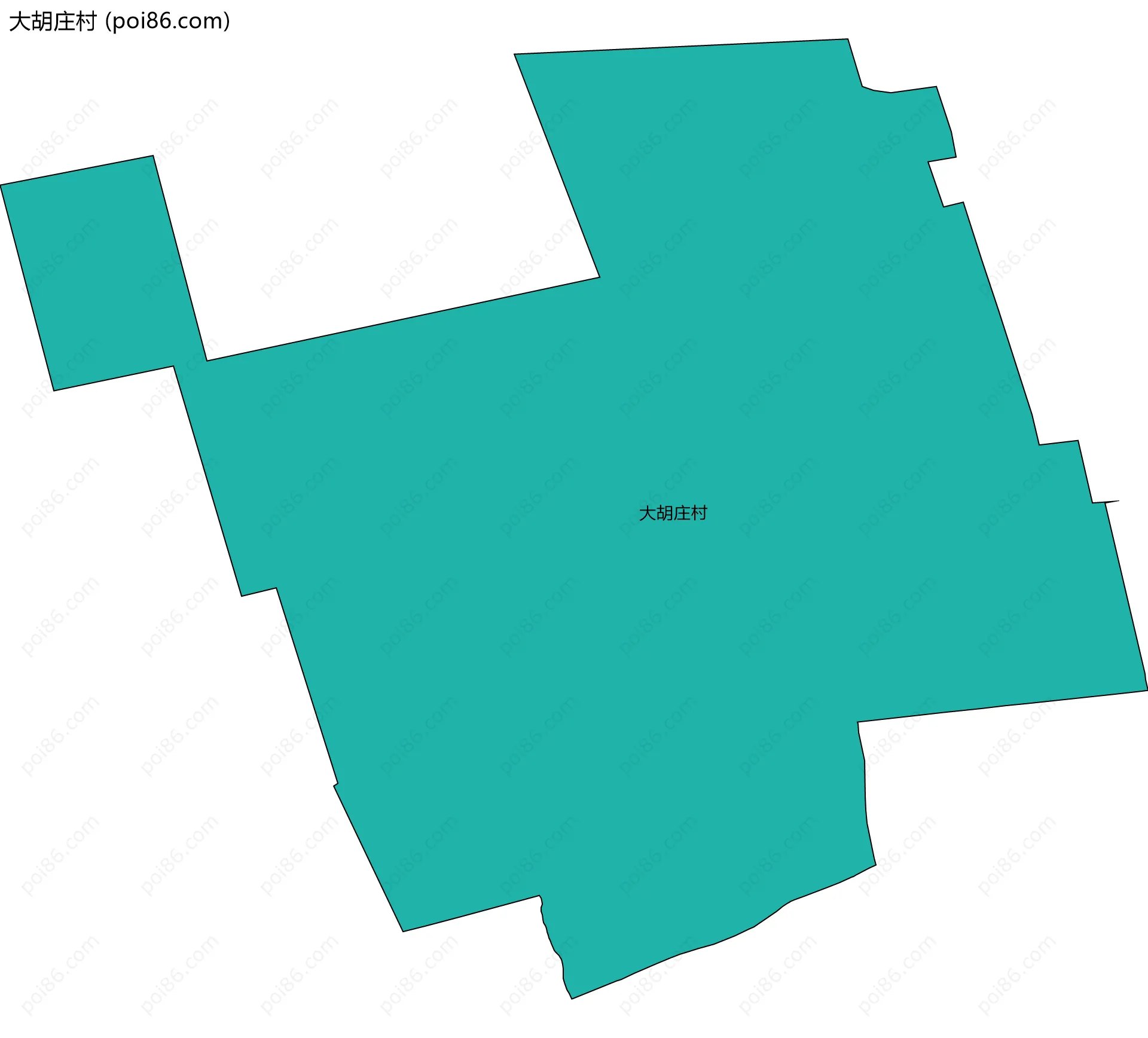 大胡庄村边界地图