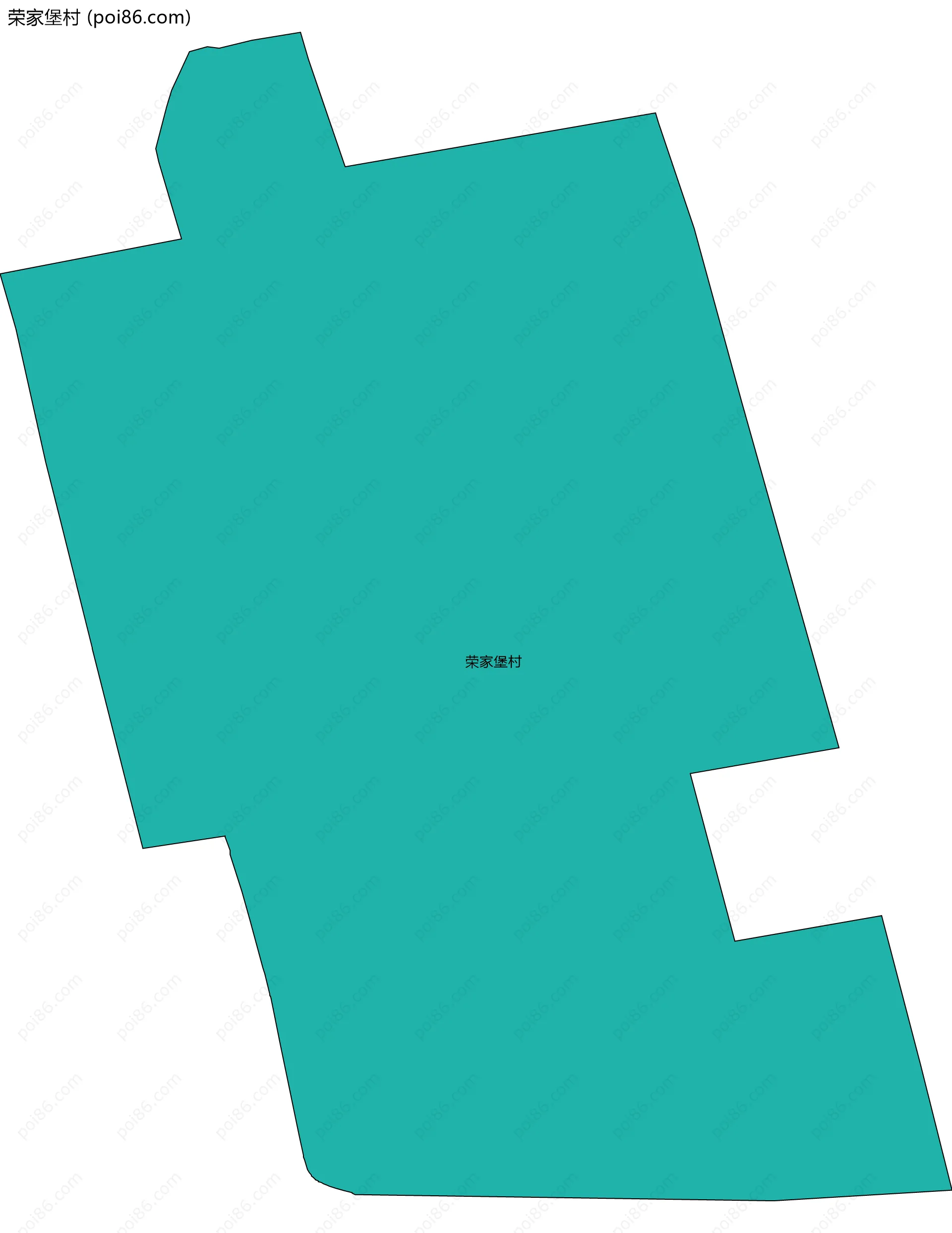 荣家堡村边界地图