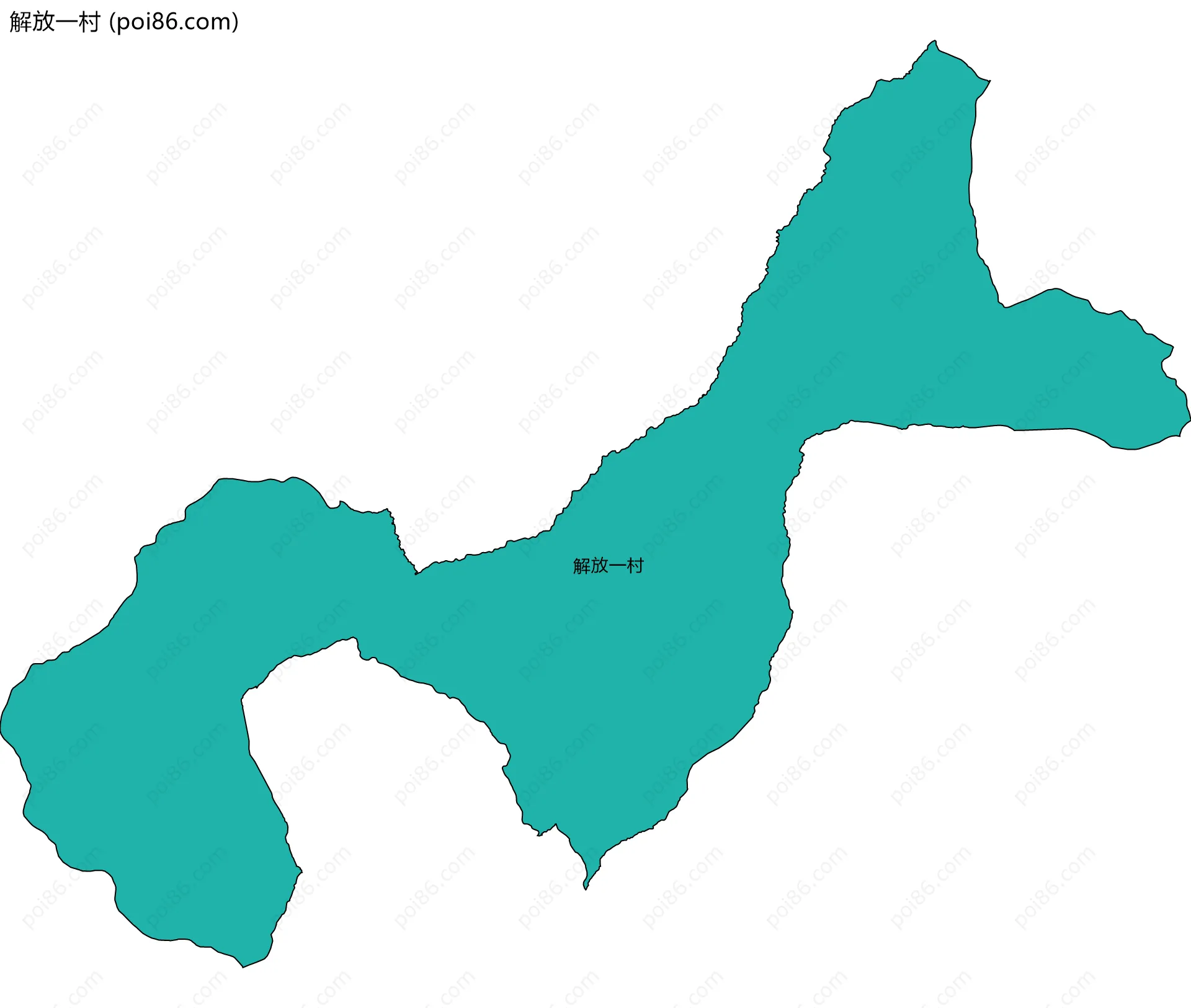 解放一村边界地图