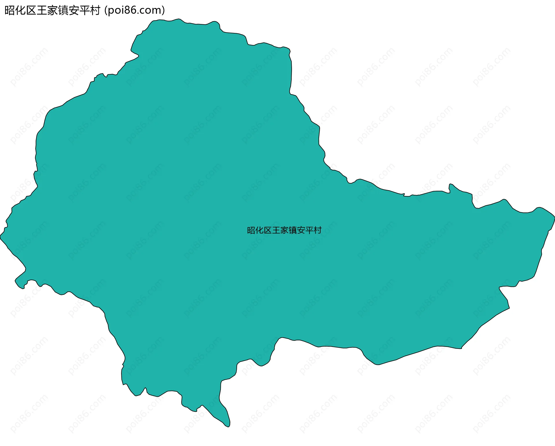 昭化区王家镇安平村边界地图