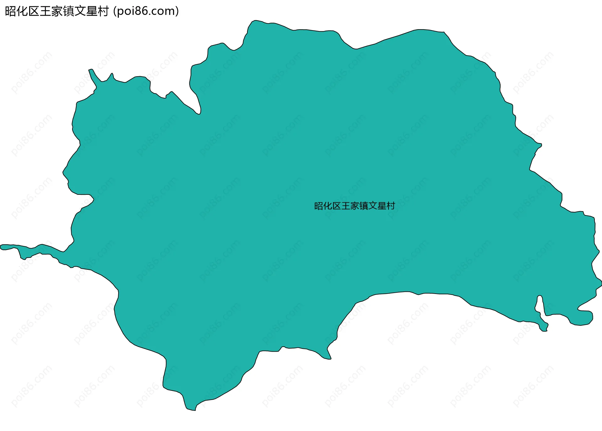 昭化区王家镇文星村边界地图