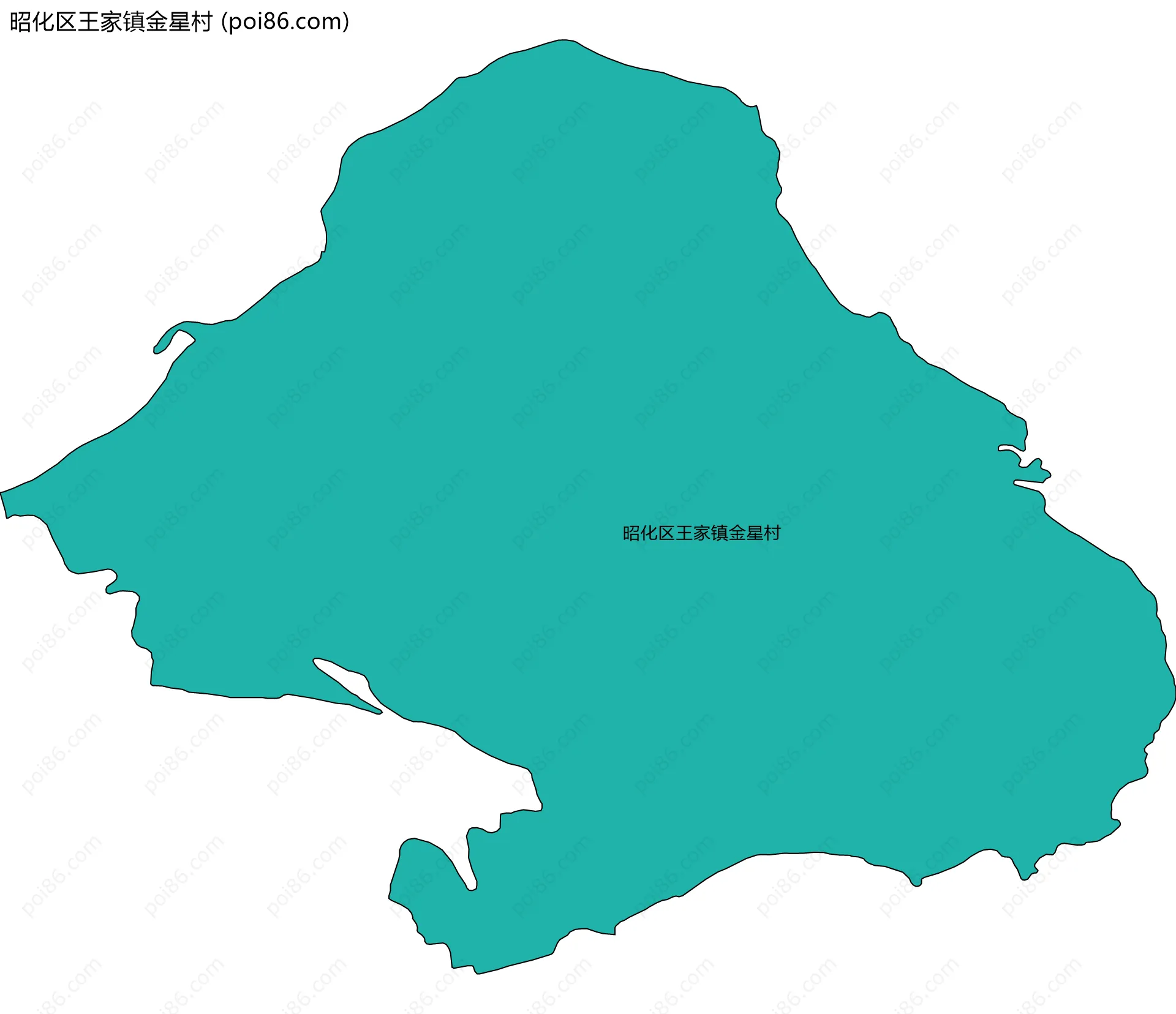 昭化区王家镇金星村边界地图