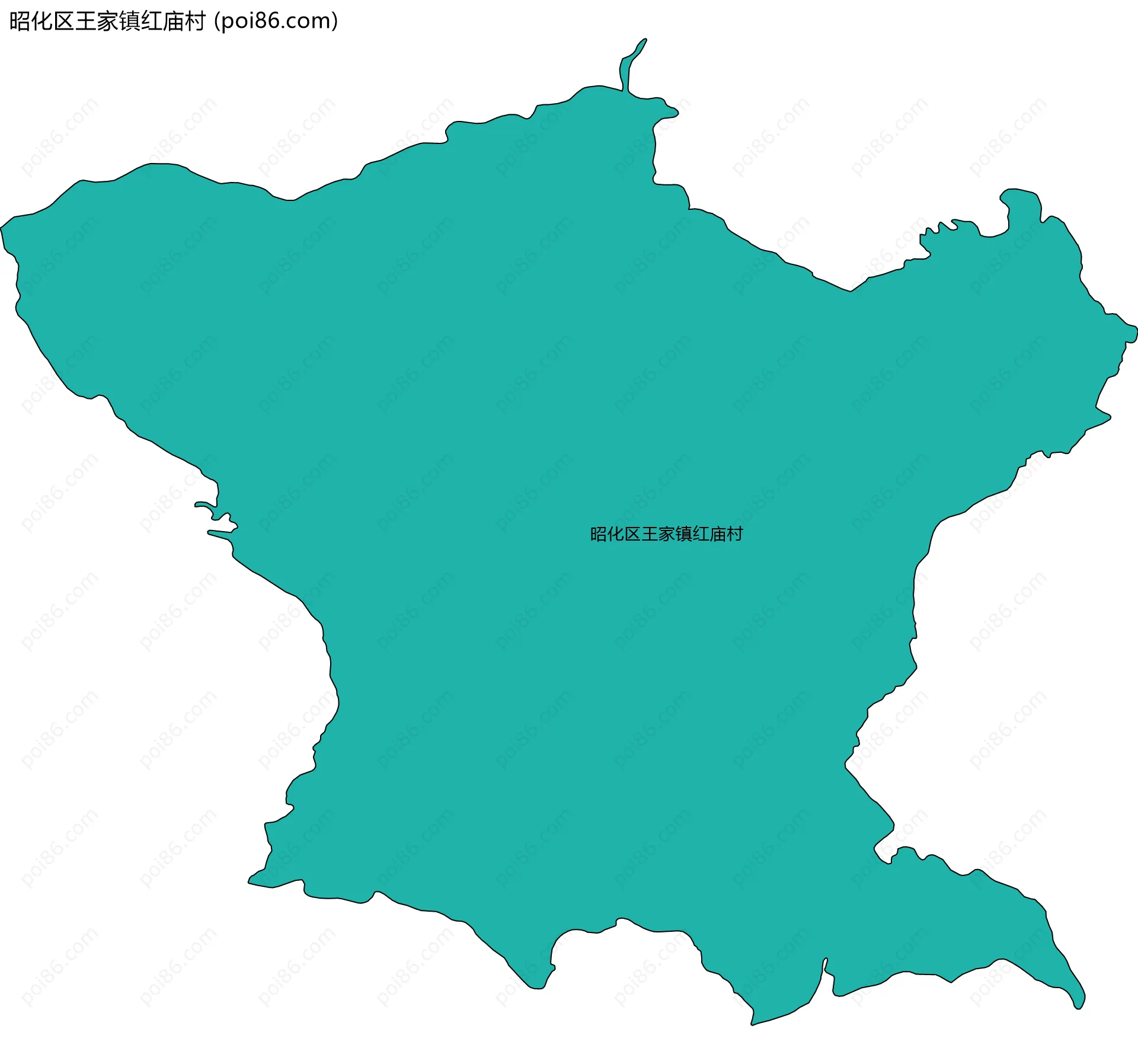 昭化区王家镇红庙村边界地图