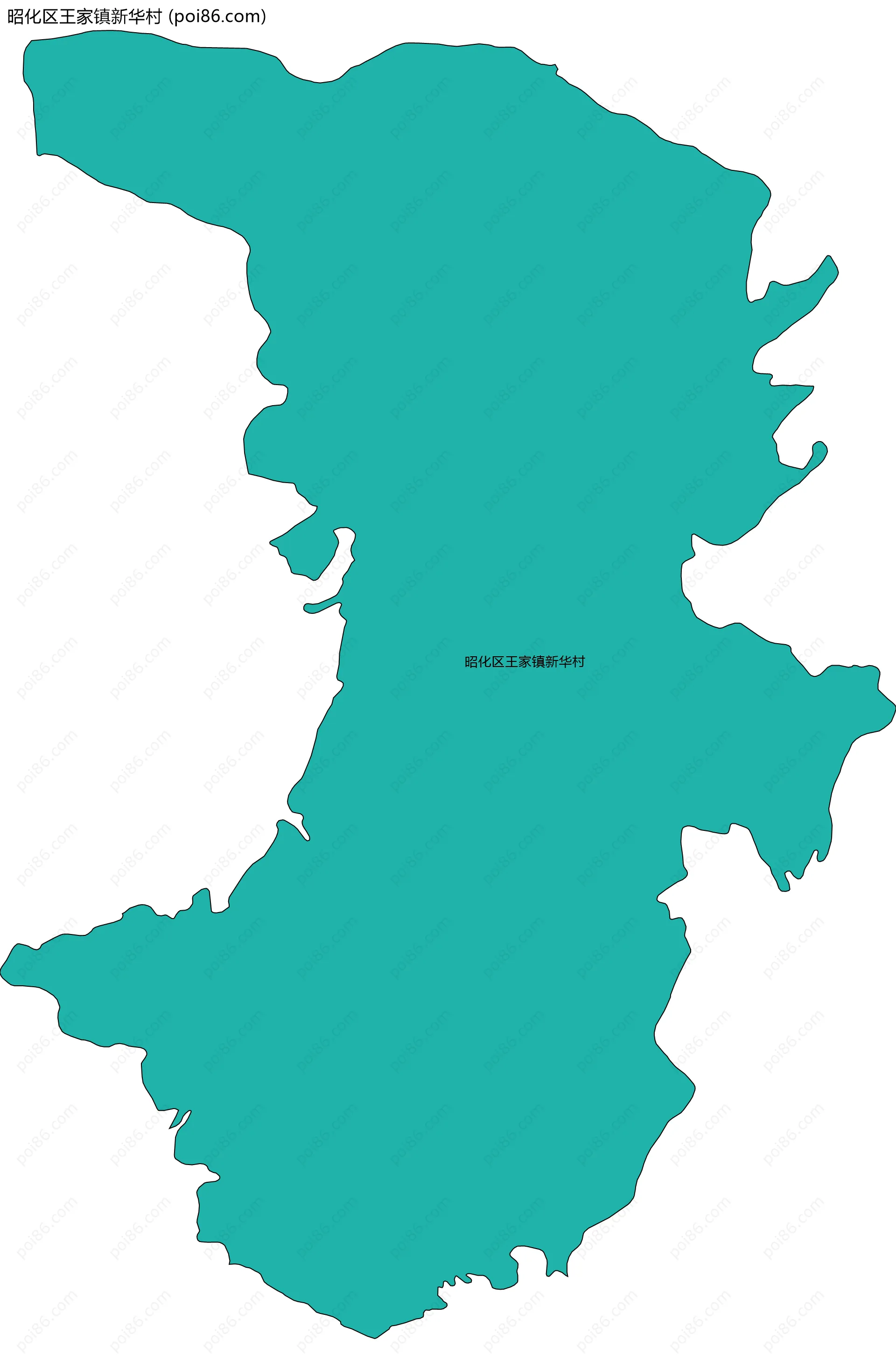 昭化区王家镇新华村边界地图