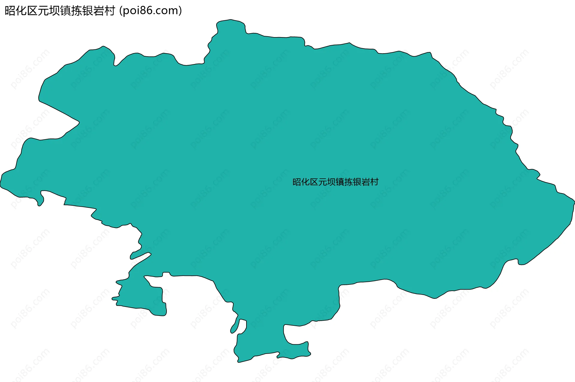 昭化区元坝镇拣银岩村边界地图