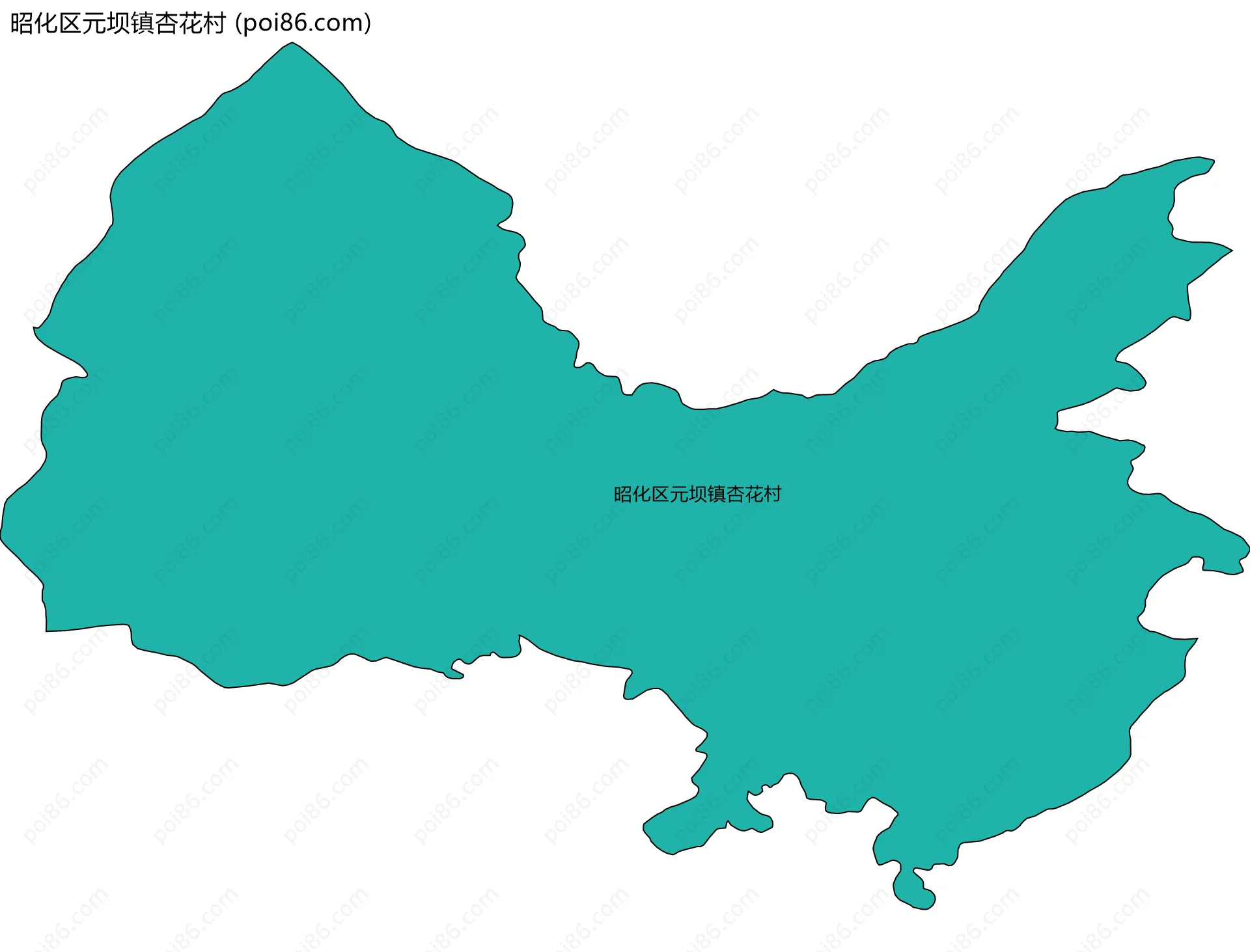 昭化区元坝镇杏花村边界地图