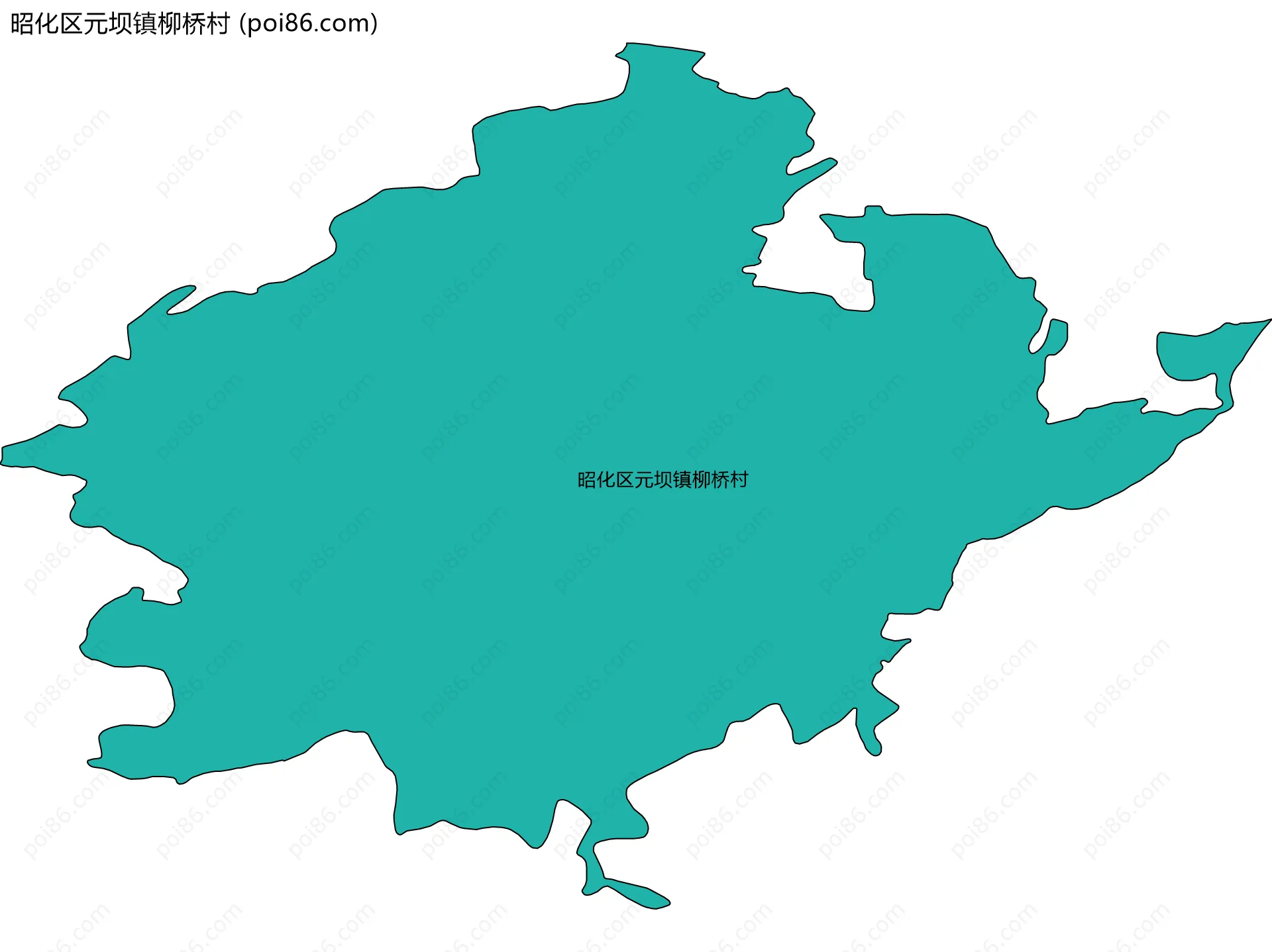 昭化区元坝镇柳桥村边界地图