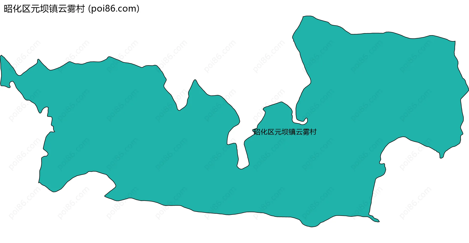 昭化区元坝镇云雾村边界地图