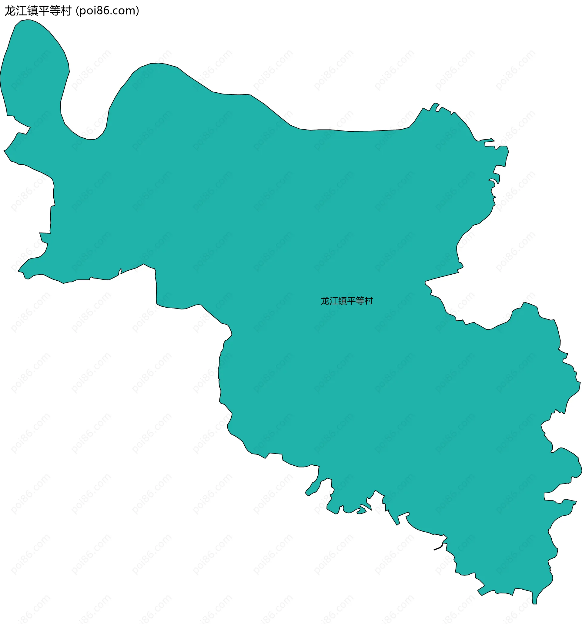 龙江镇平等村边界地图