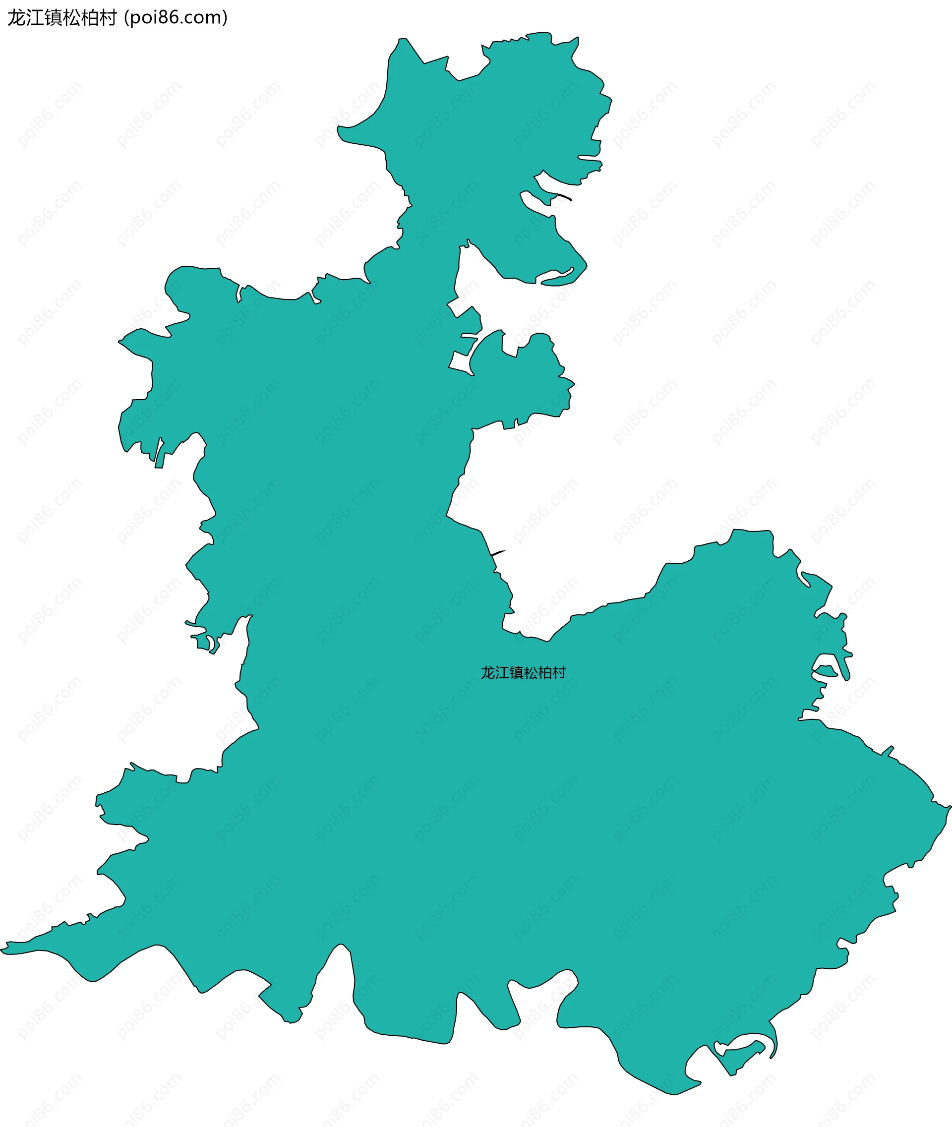 龙江镇松柏村边界地图