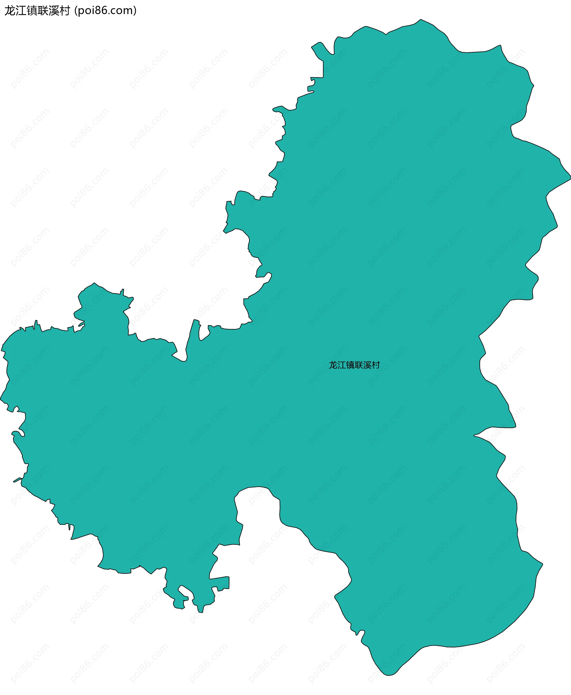 龙江镇联溪村边界地图