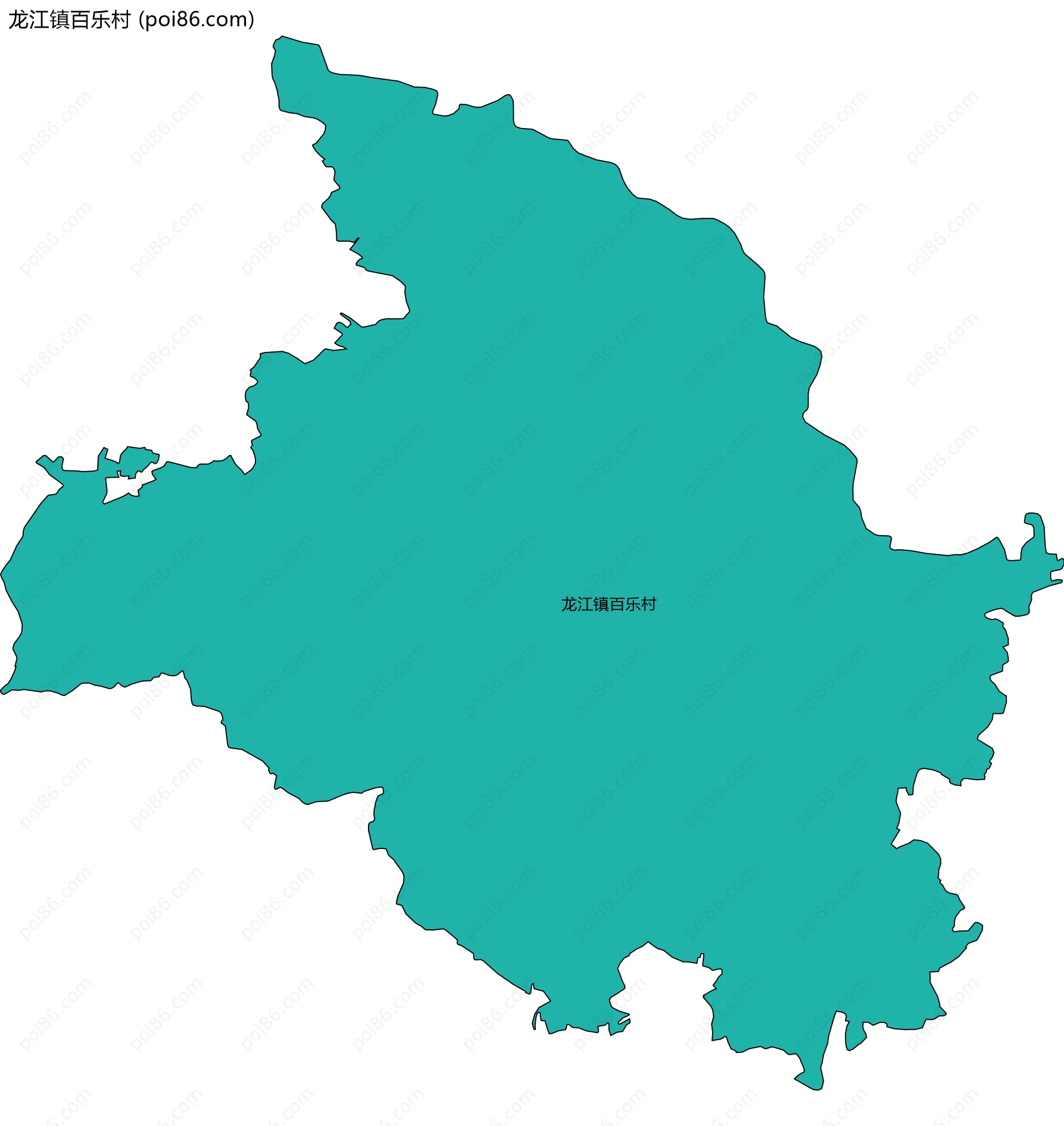 龙江镇百乐村边界地图