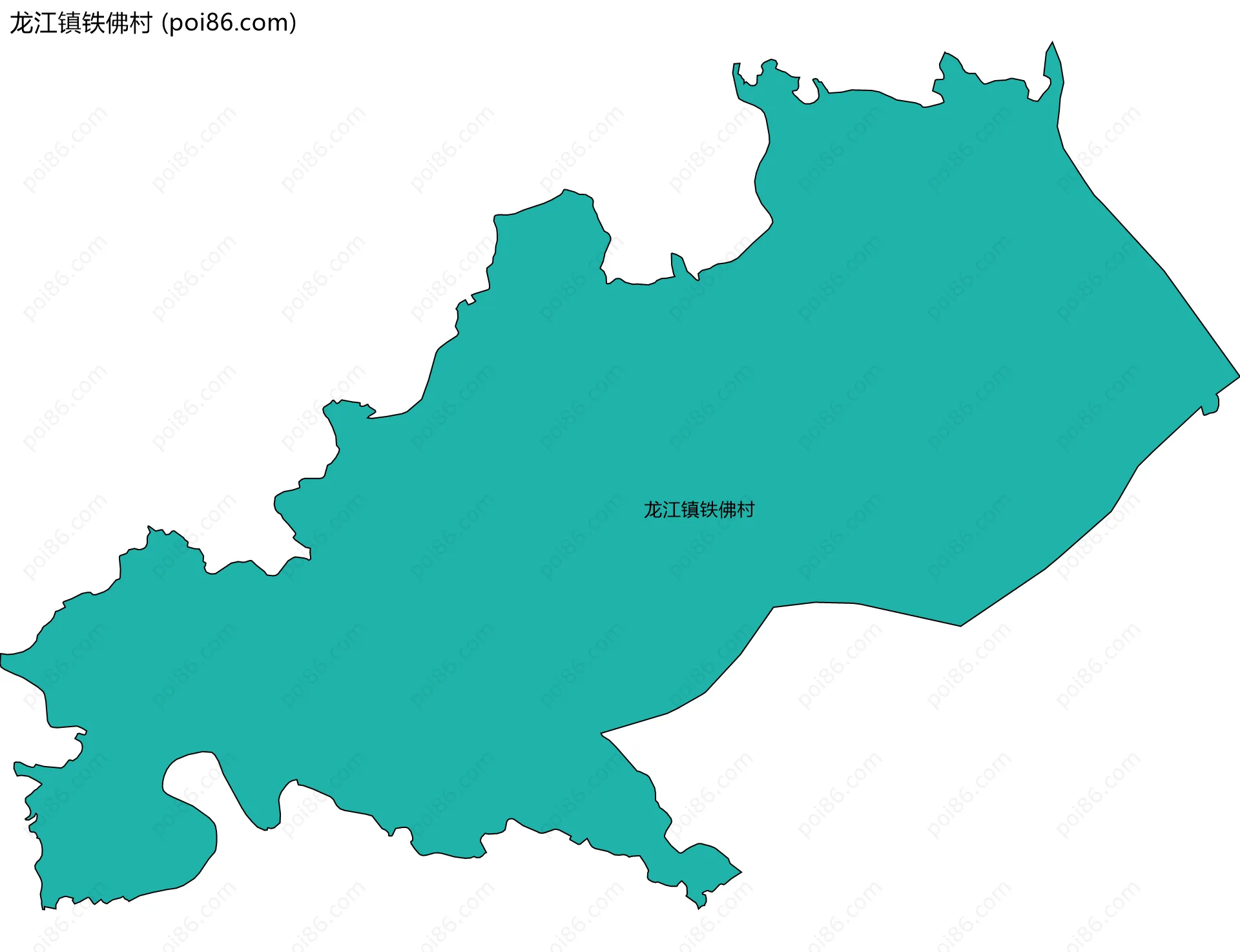 龙江镇铁佛村边界地图