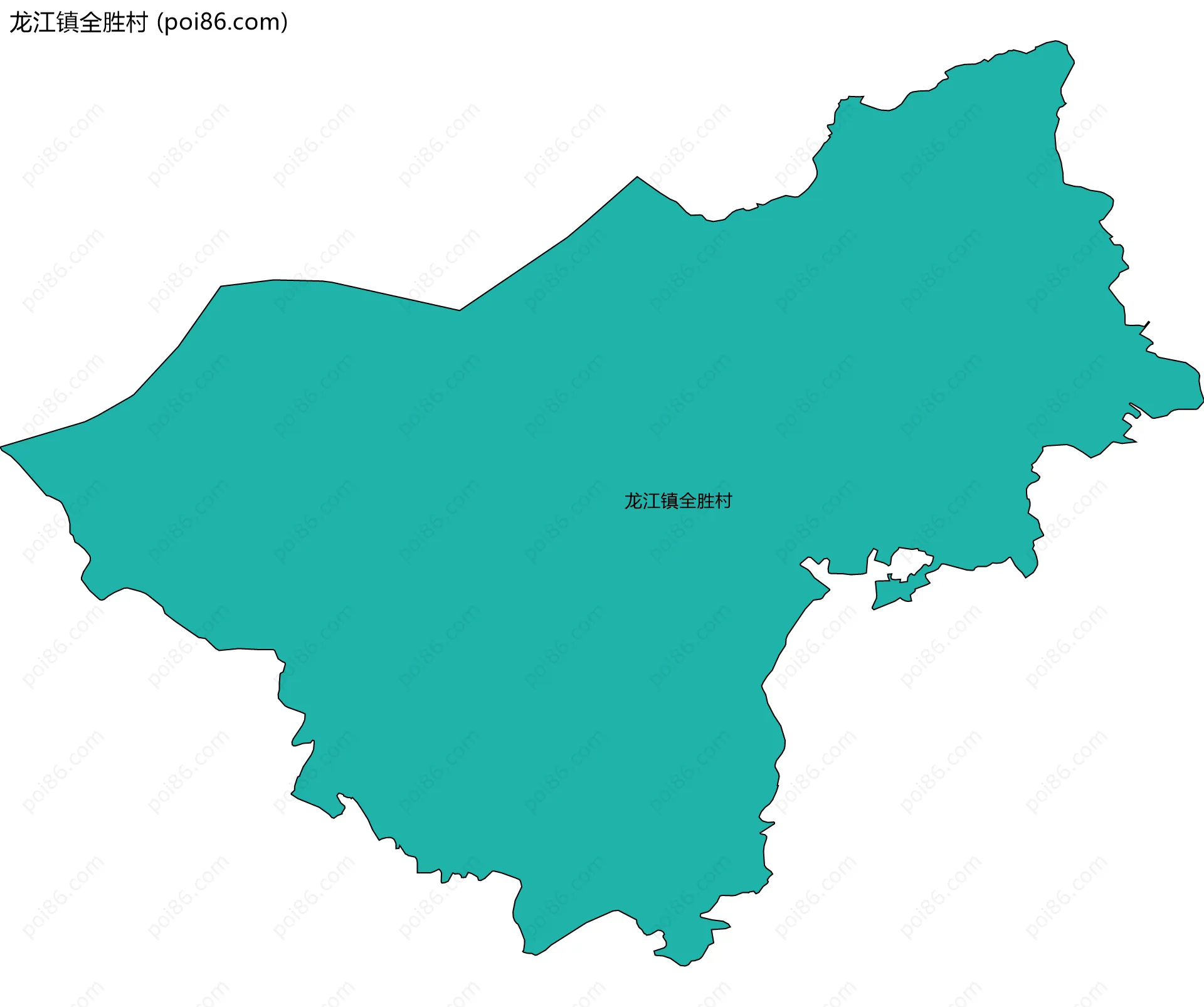 龙江镇全胜村边界地图