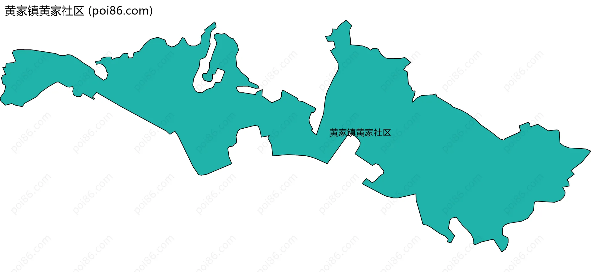 黄家镇黄家社区边界地图