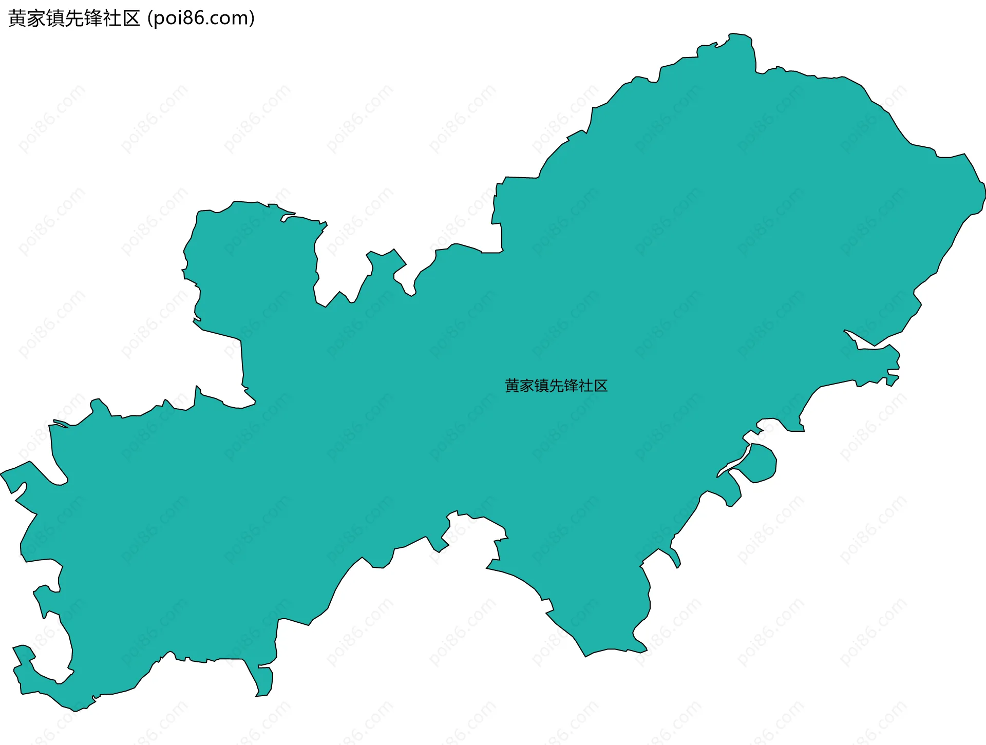 黄家镇先锋社区边界地图