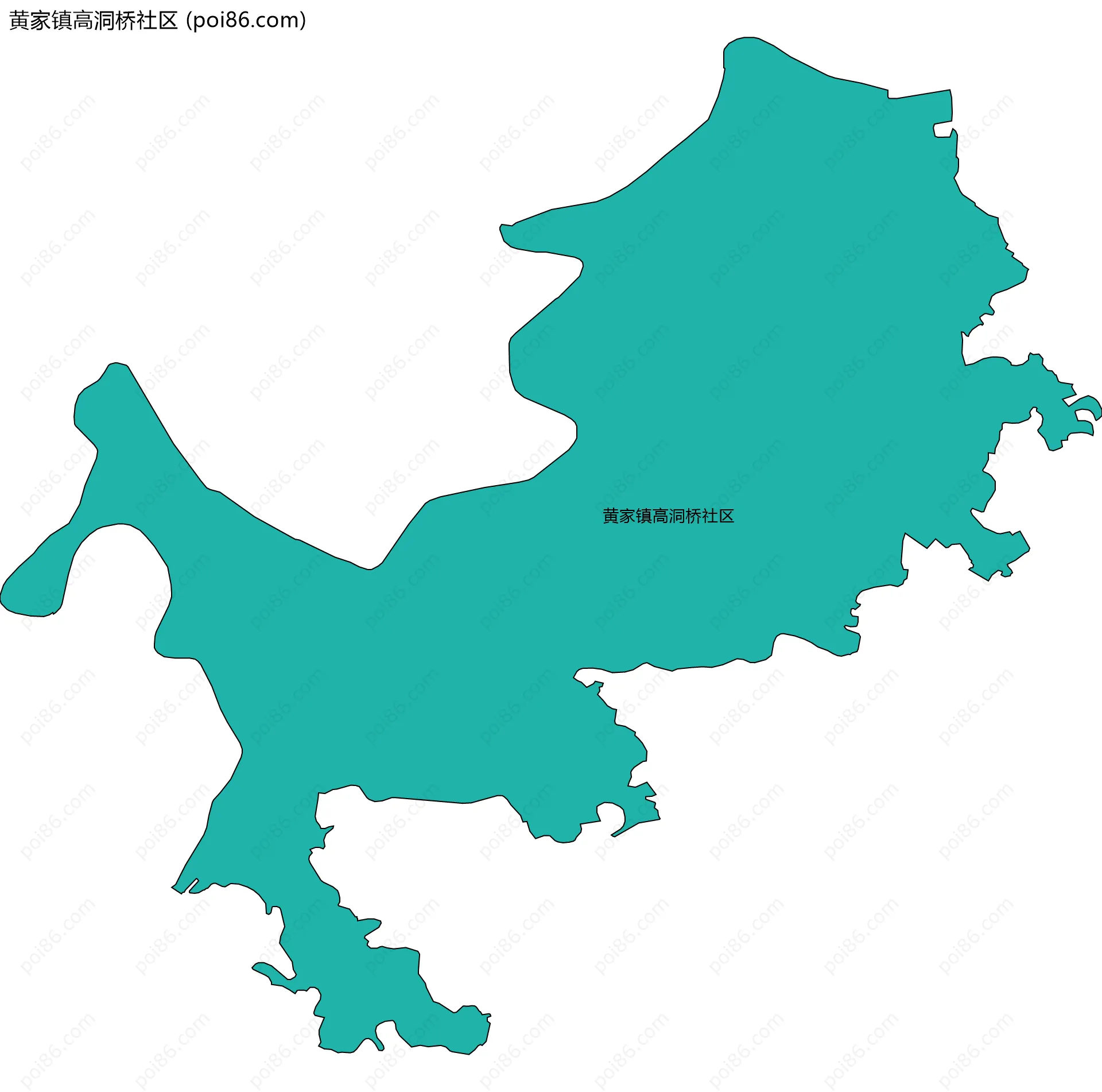 黄家镇高洞桥社区边界地图