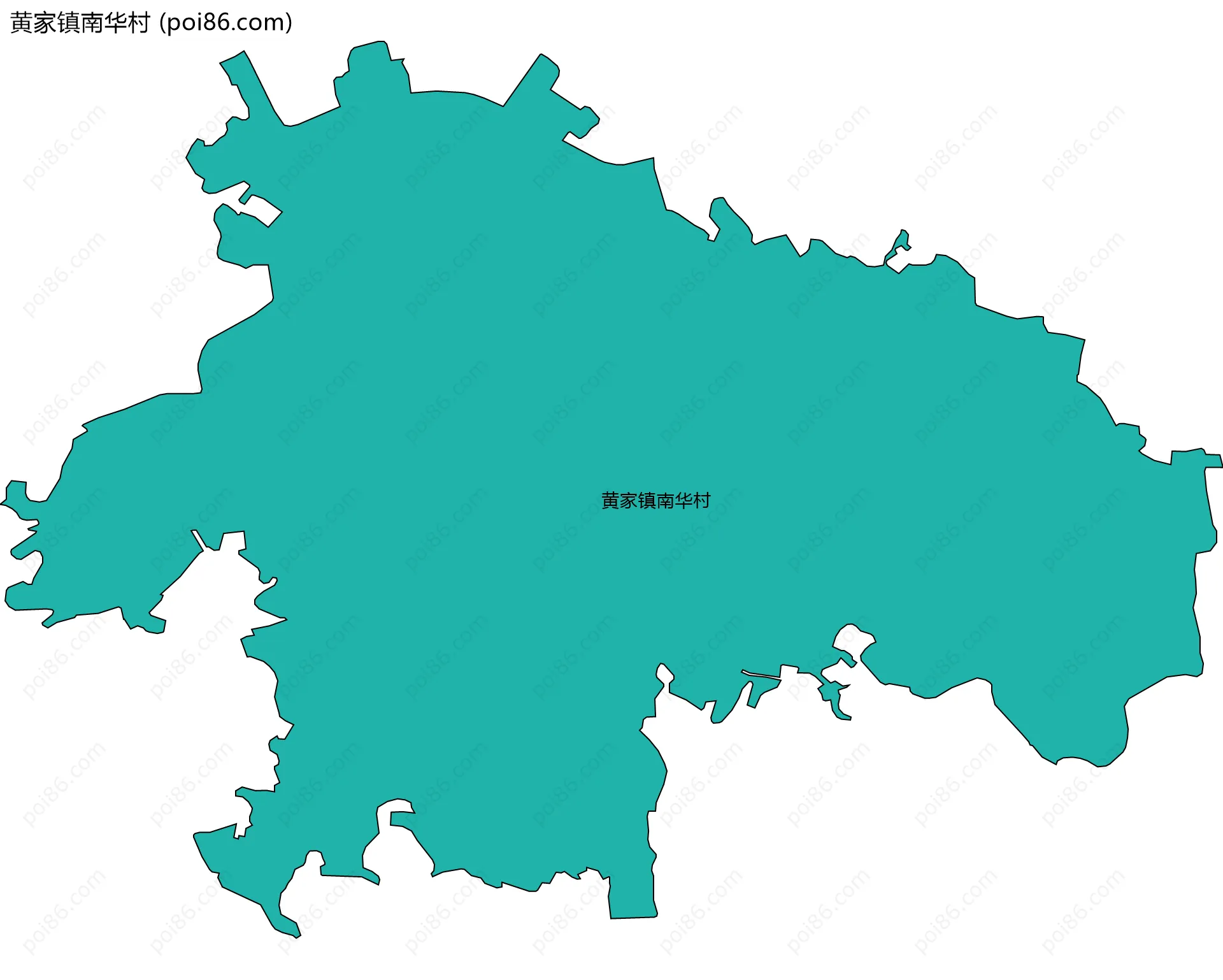 黄家镇南华村边界地图