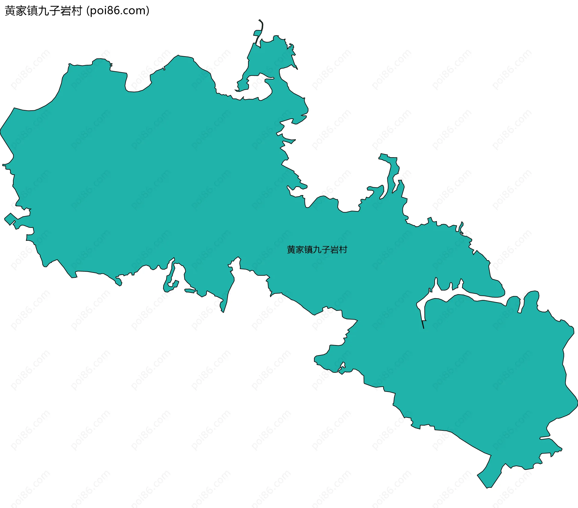 黄家镇九子岩村边界地图