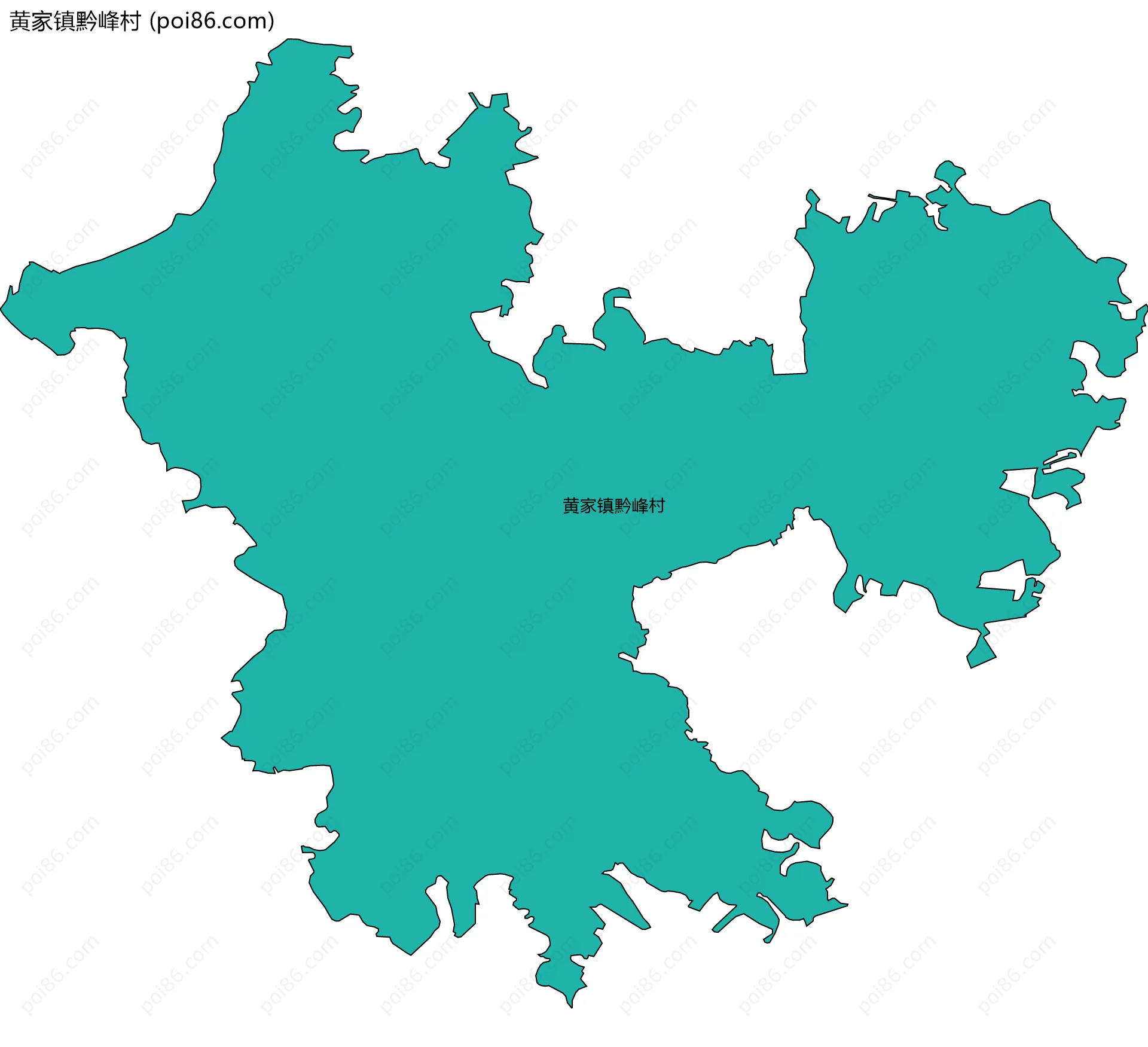 黄家镇黔峰村边界地图