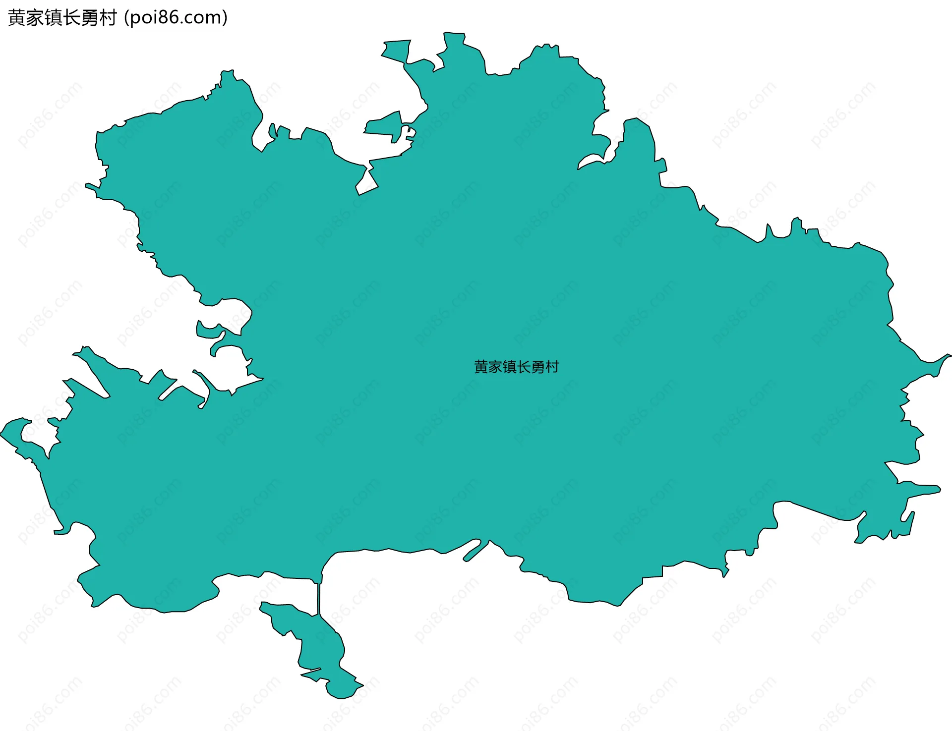 黄家镇长勇村边界地图