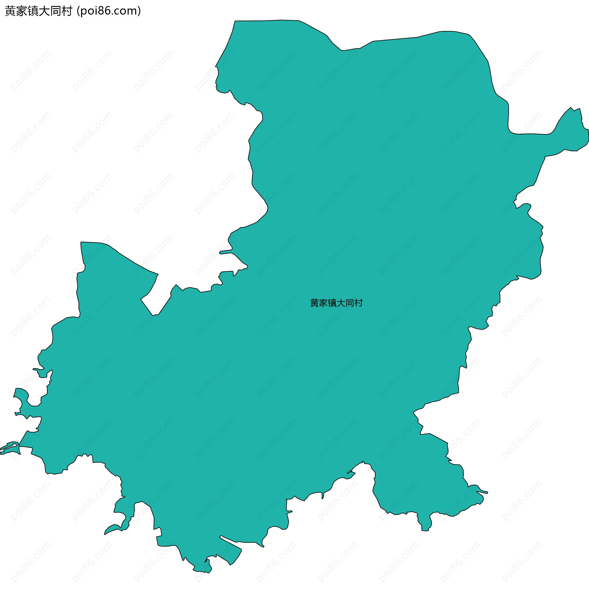 黄家镇大同村边界地图