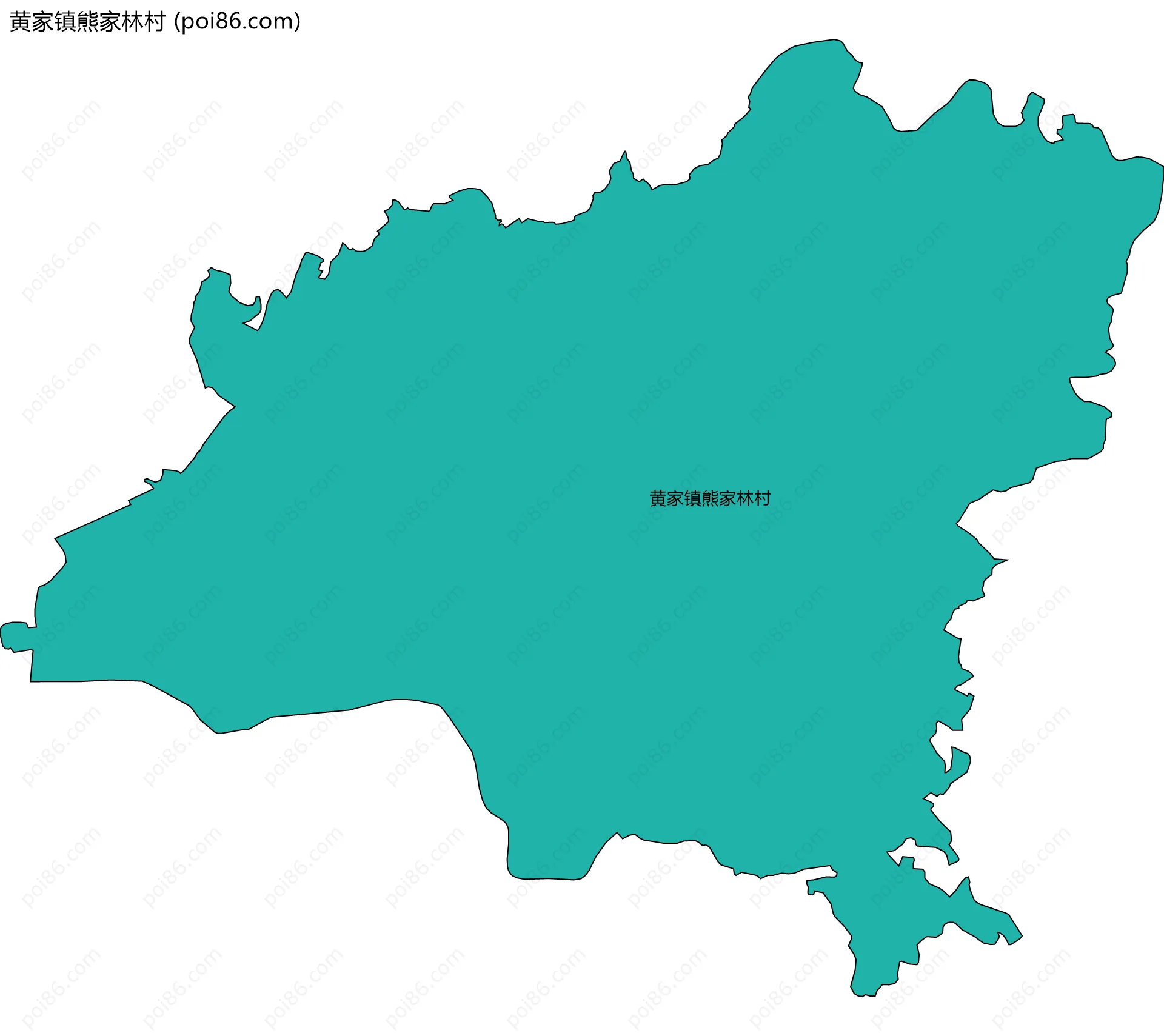 黄家镇熊家林村边界地图