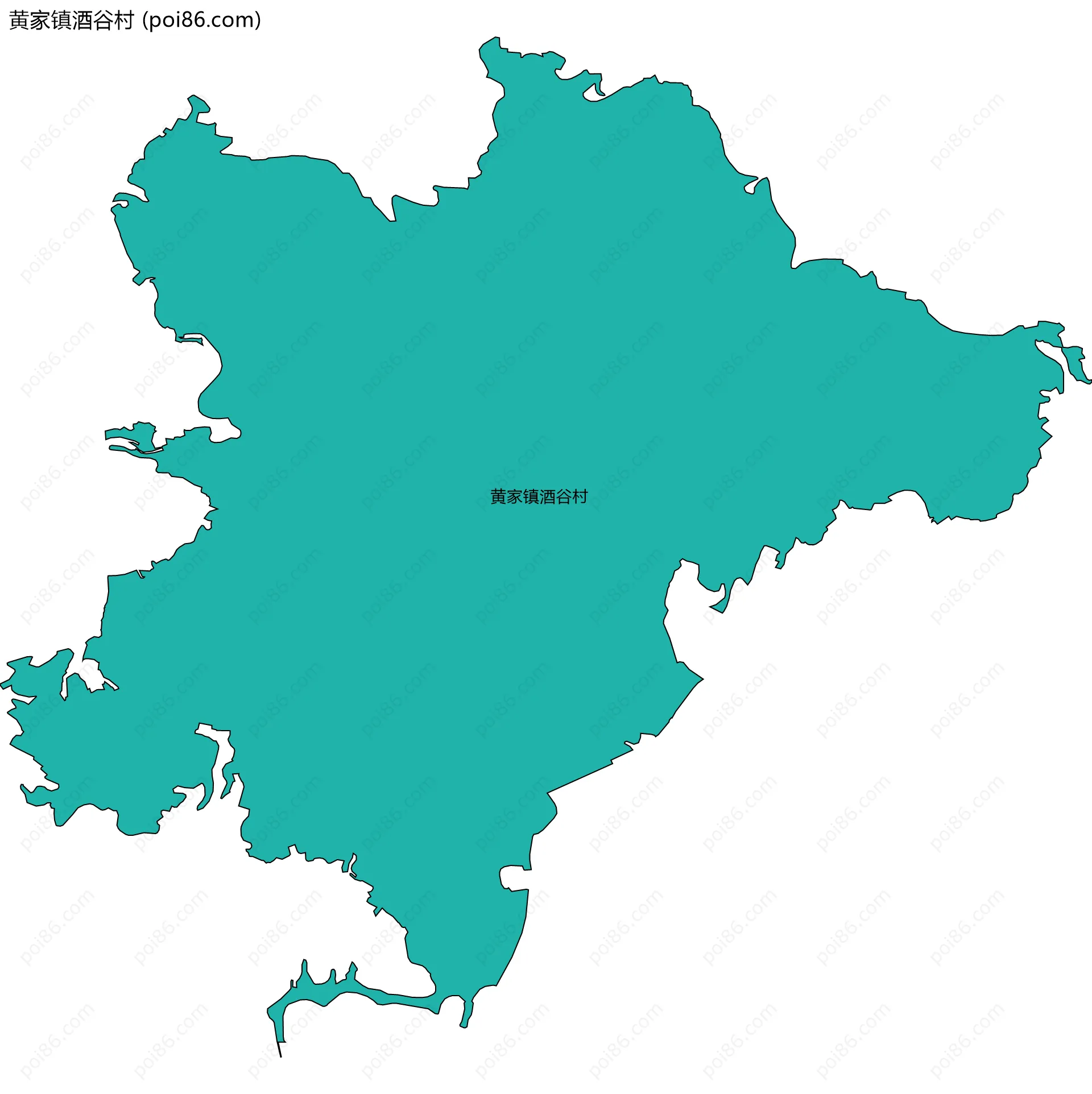 黄家镇酒谷村边界地图