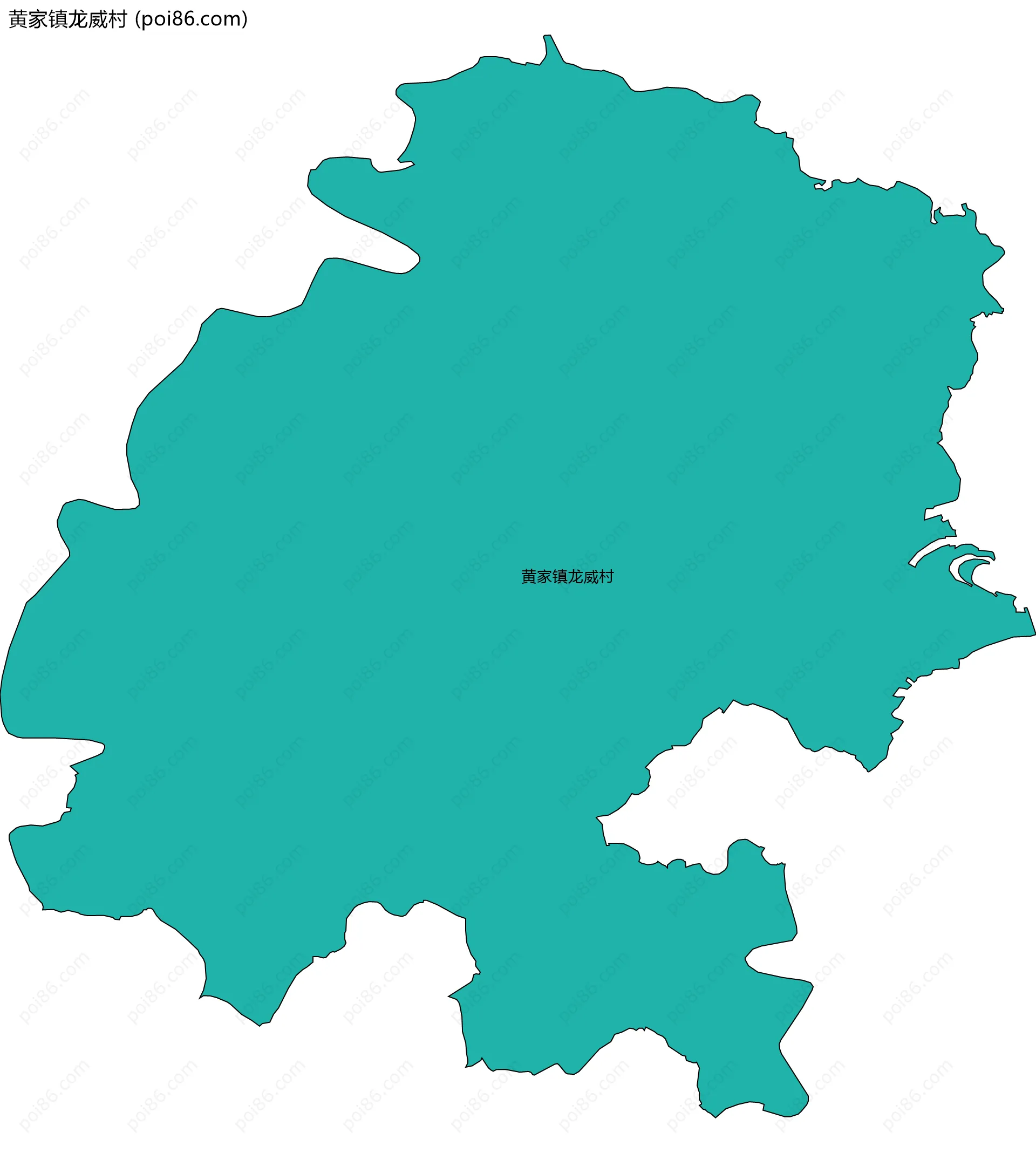 黄家镇龙威村边界地图