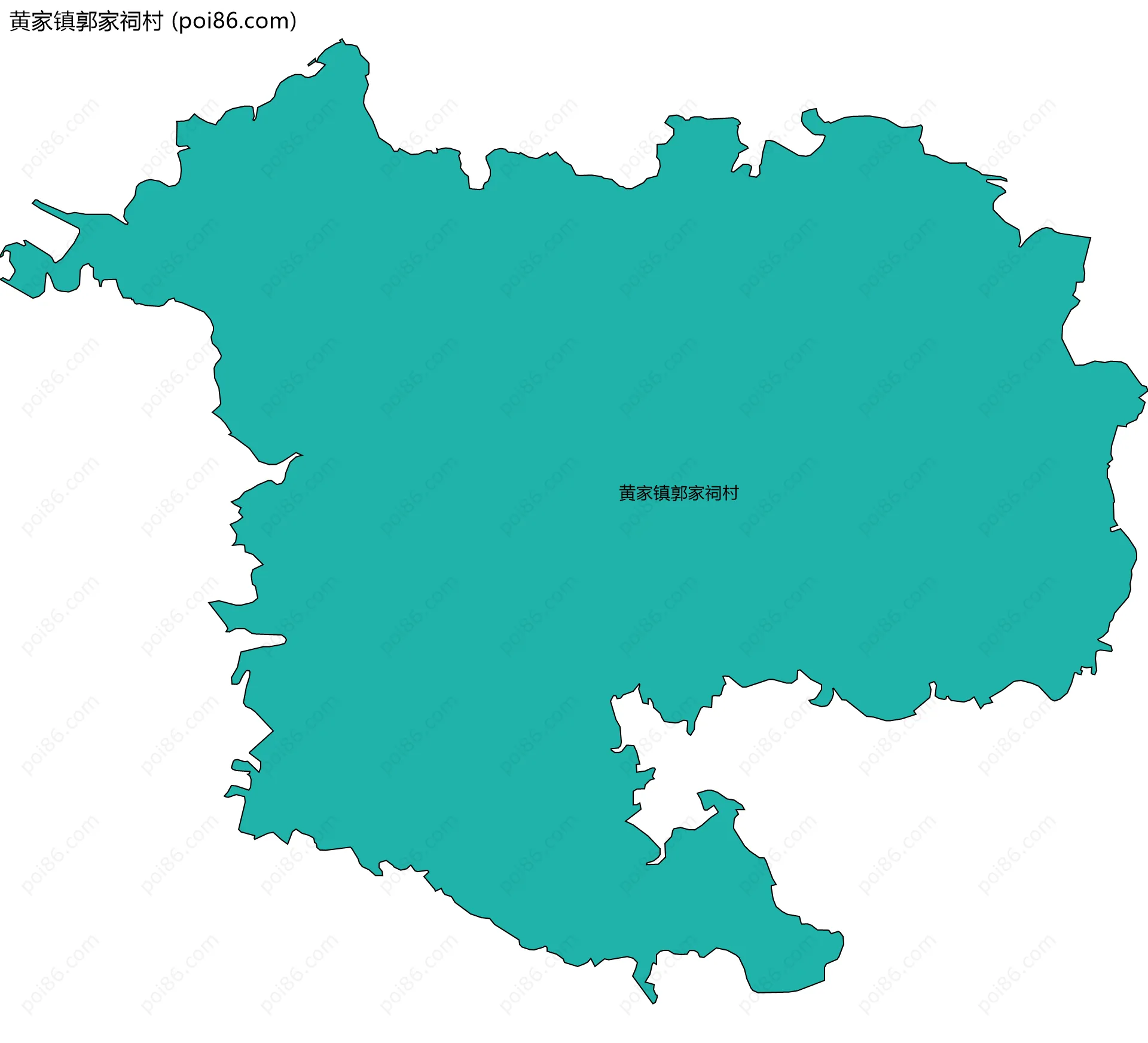 黄家镇郭家祠村边界地图