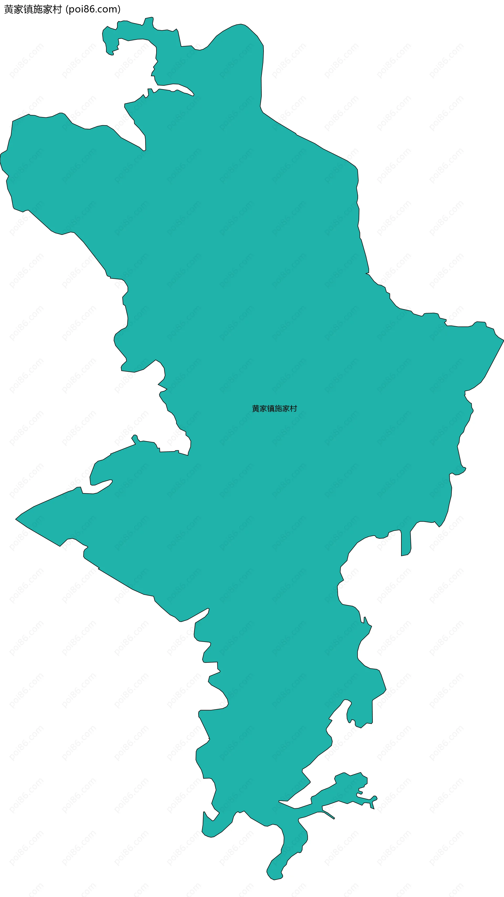 黄家镇施家村边界地图