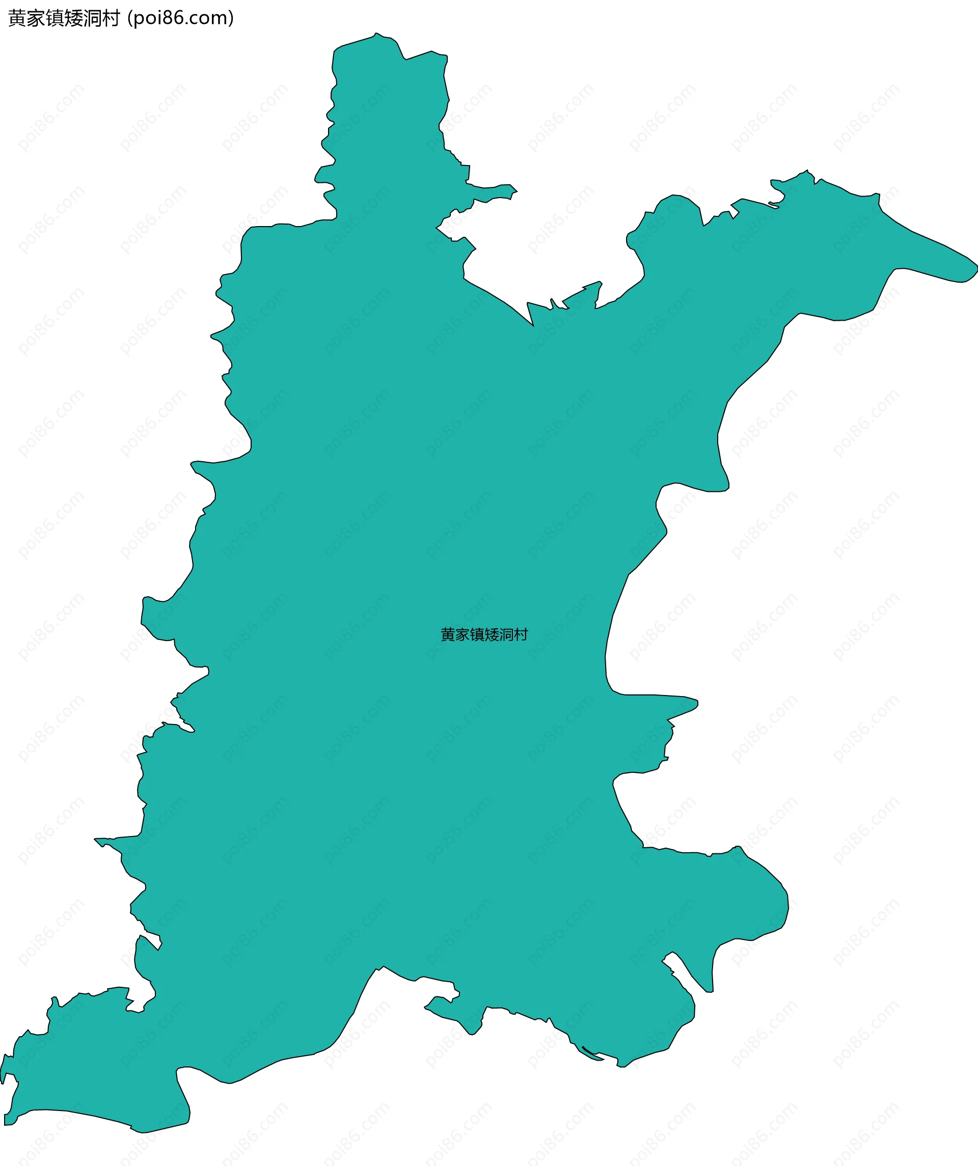 黄家镇矮洞村边界地图