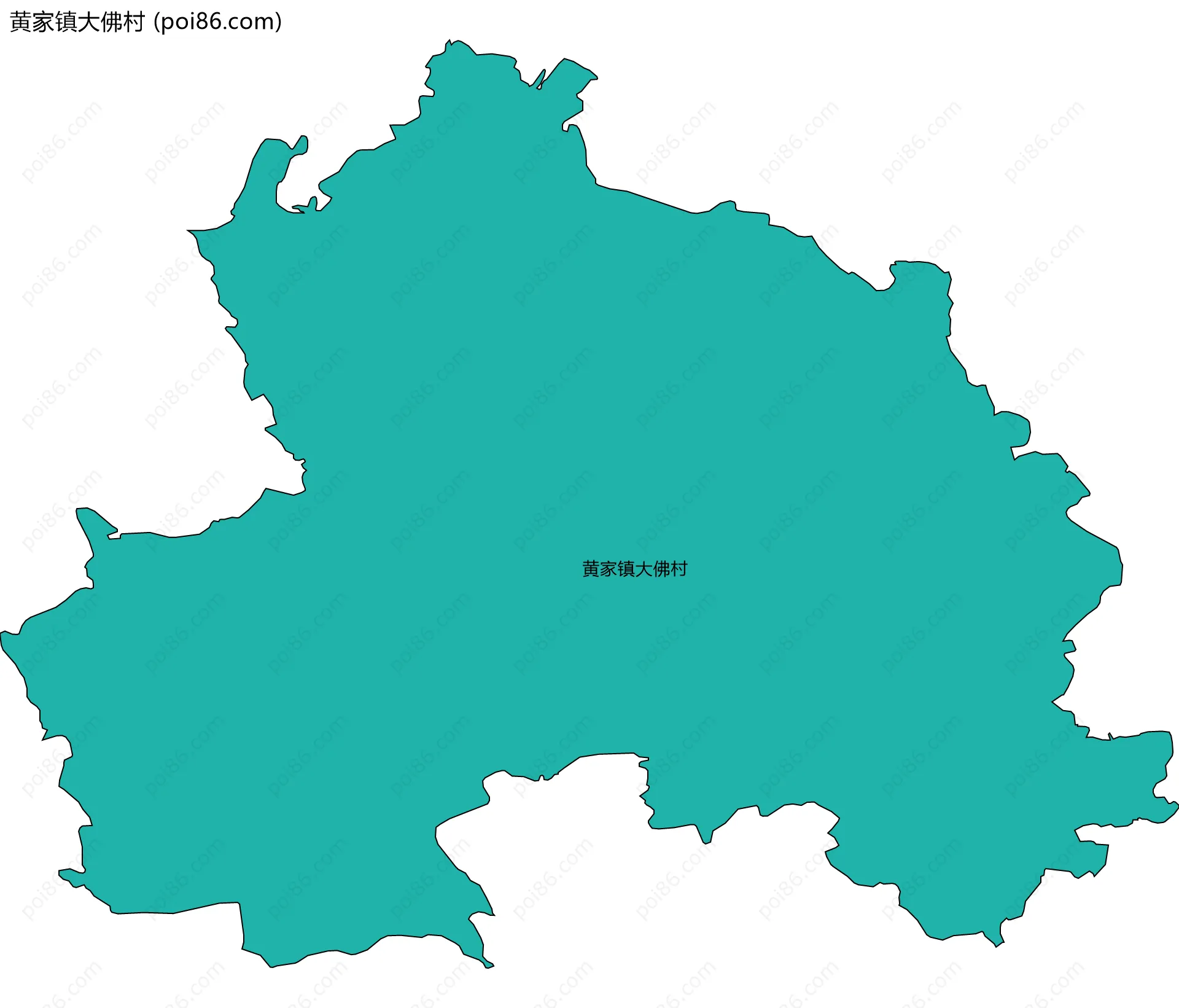 黄家镇大佛村边界地图