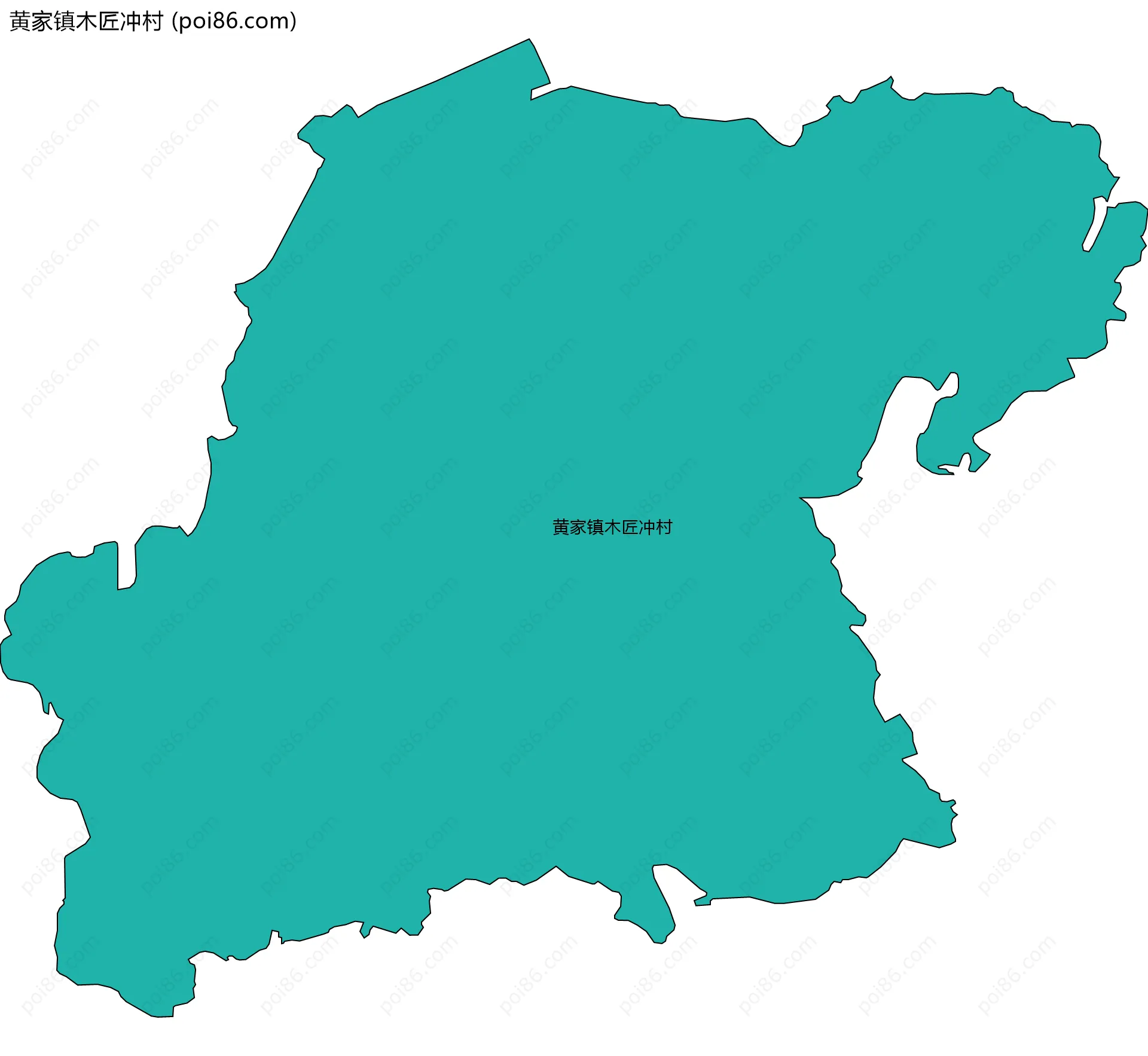 黄家镇木匠冲村边界地图