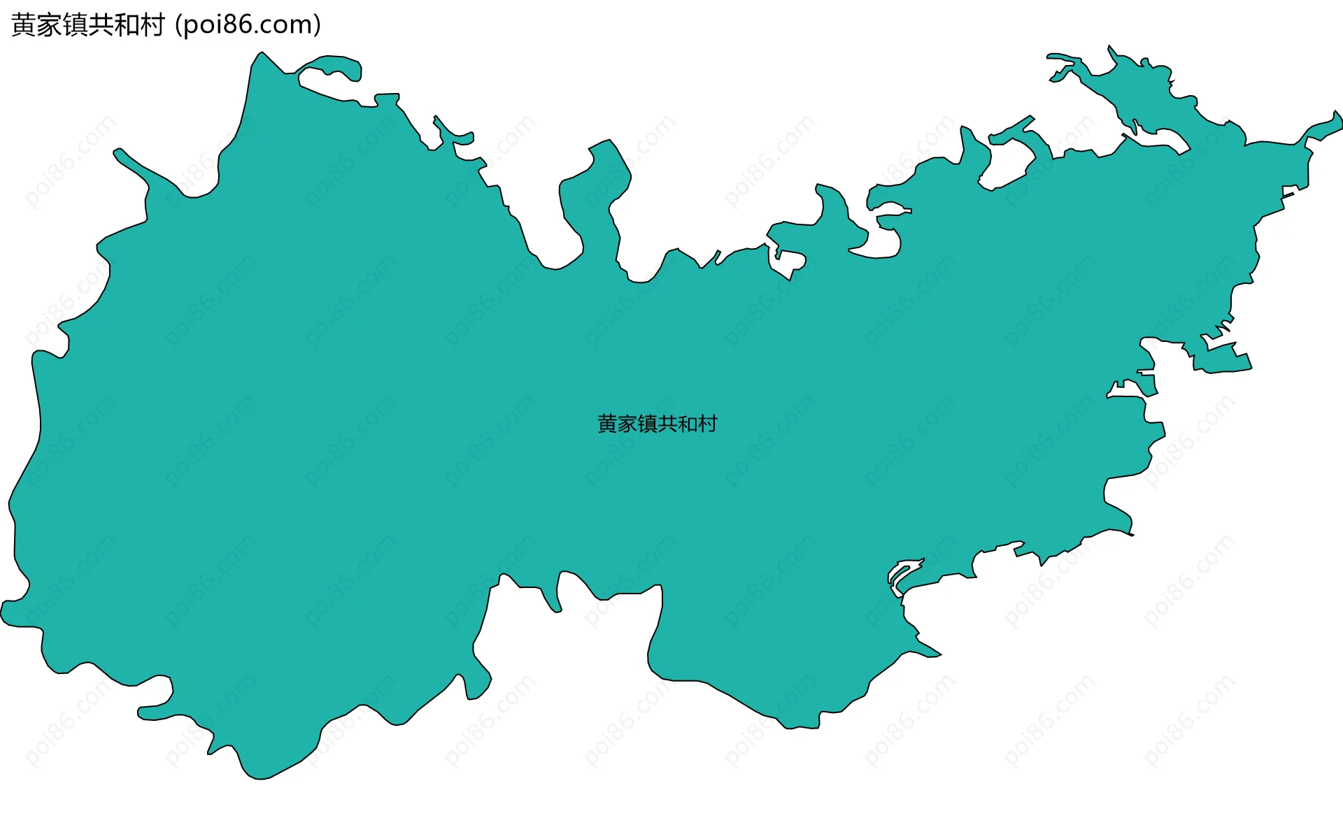 黄家镇共和村边界地图