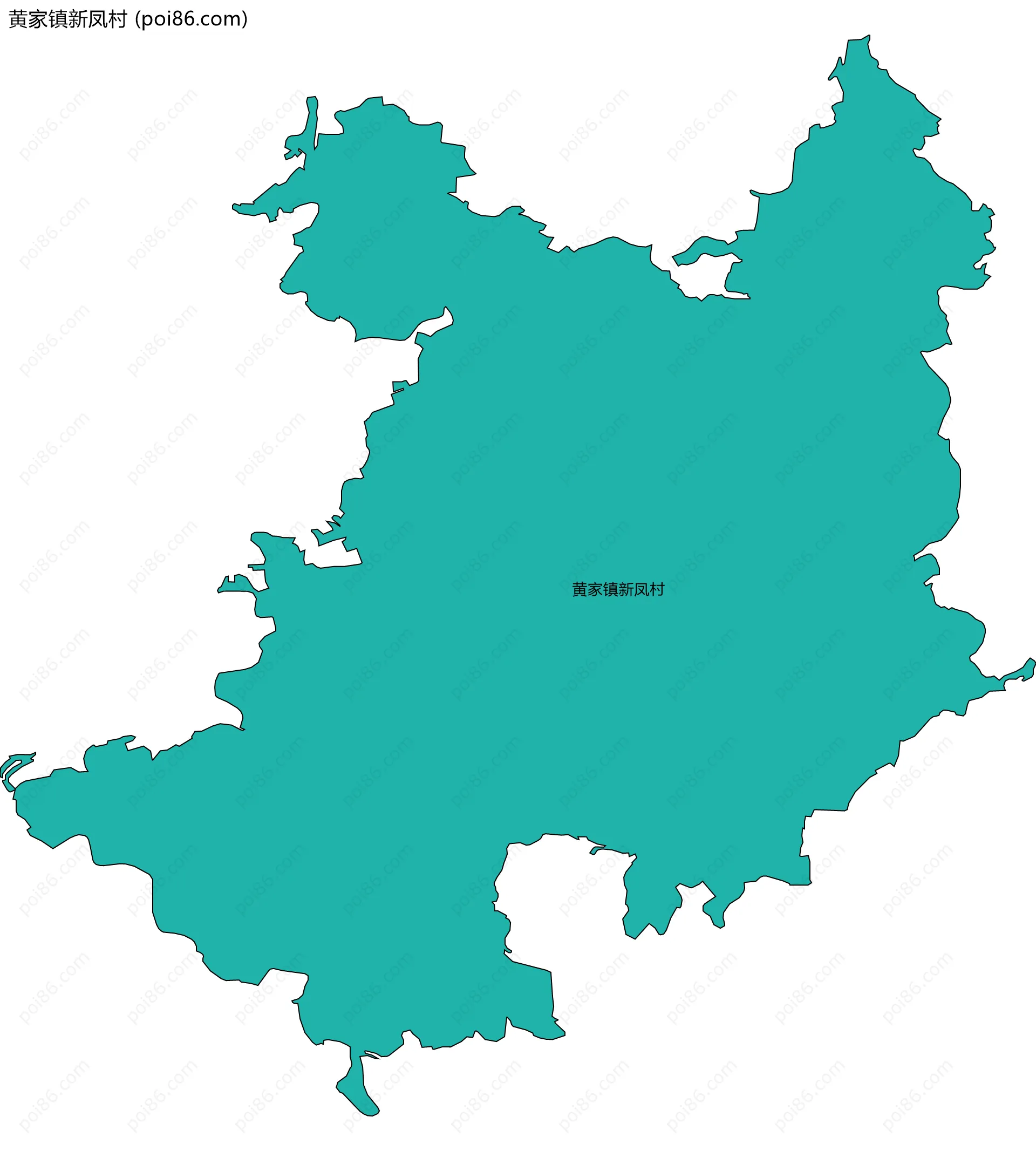 黄家镇新凤村边界地图