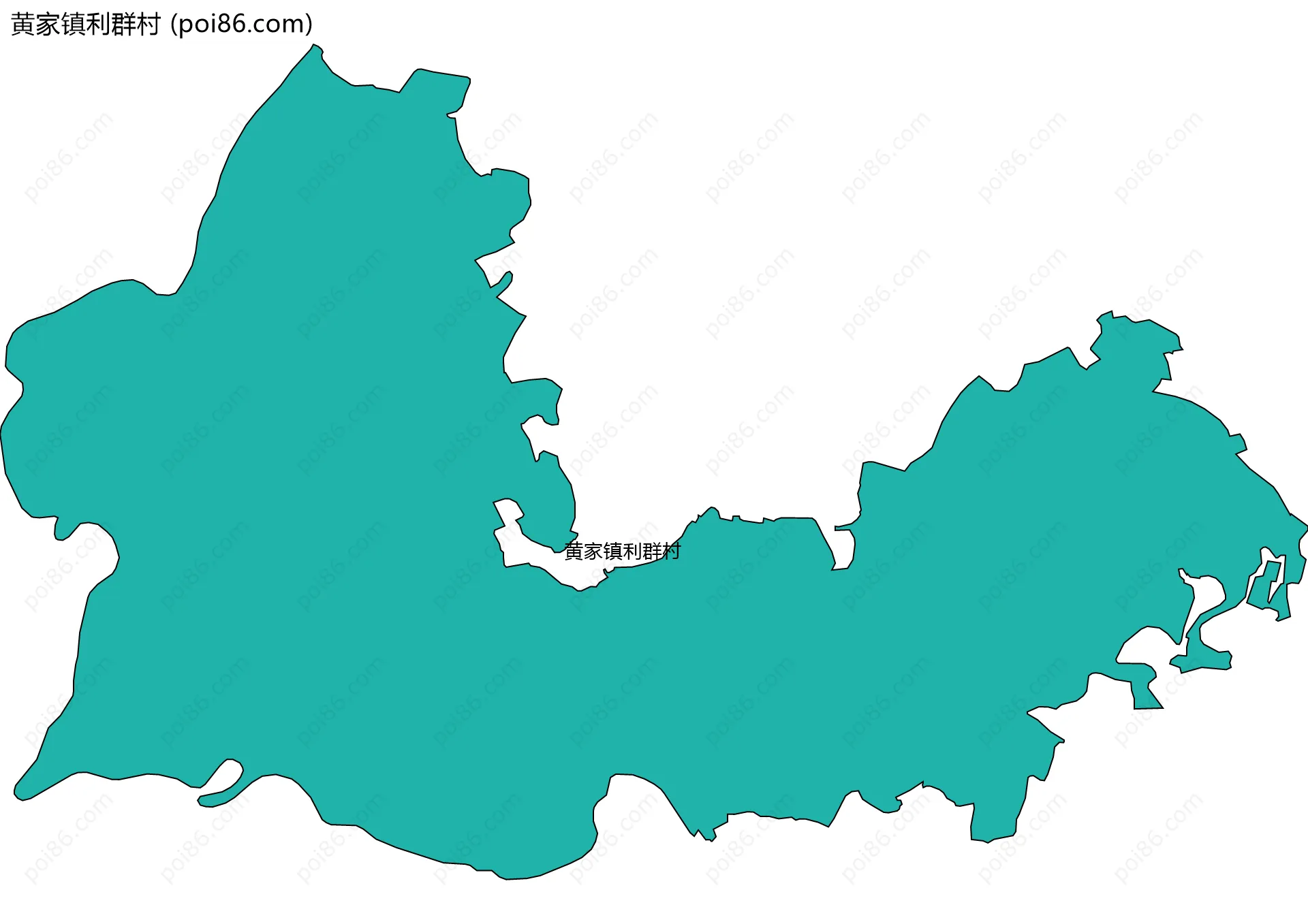 黄家镇利群村边界地图