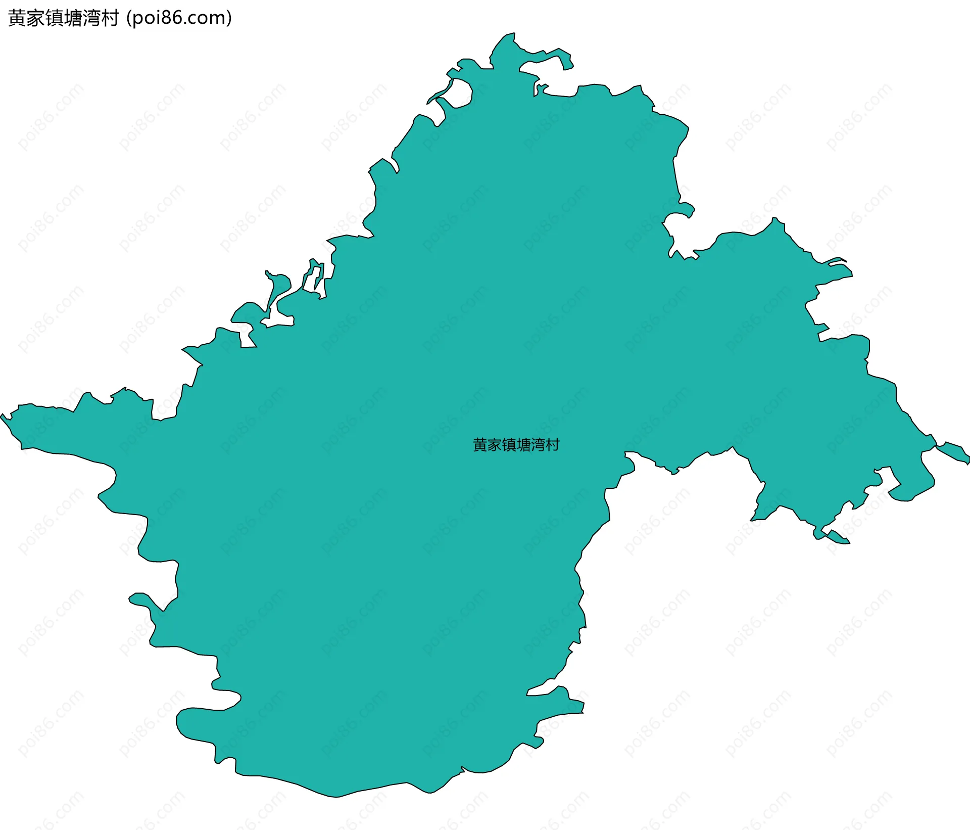 黄家镇塘湾村边界地图