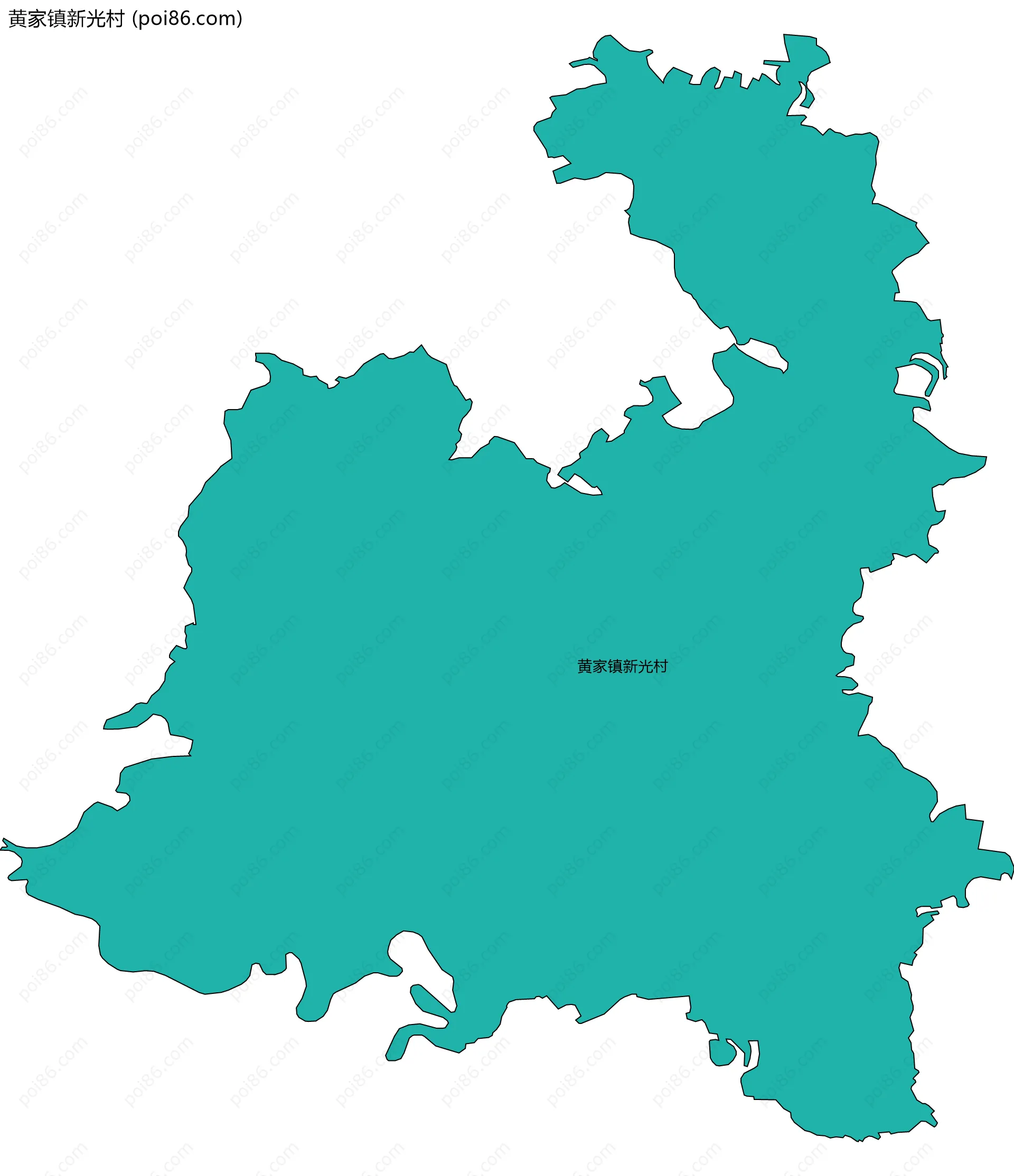 黄家镇新光村边界地图