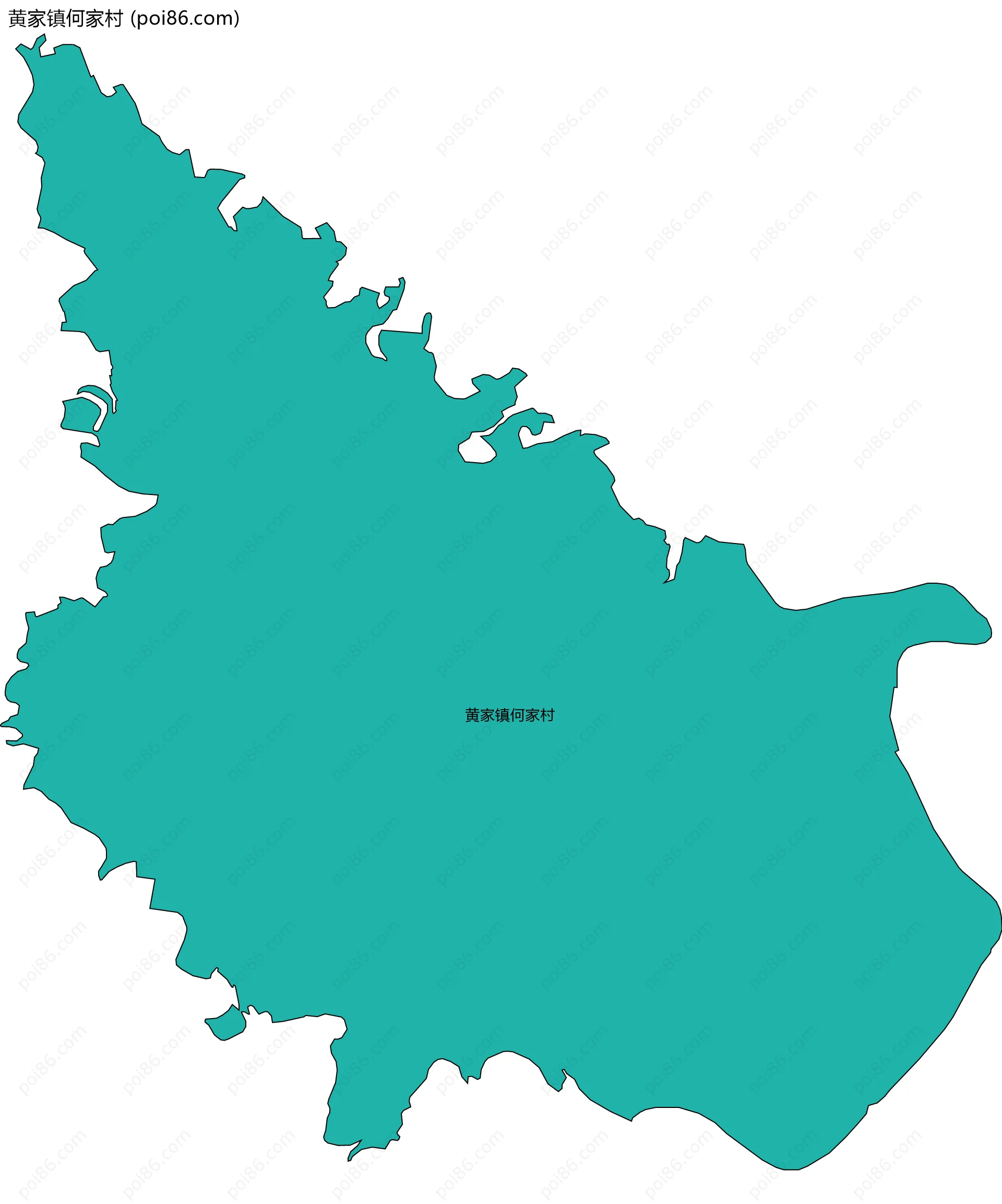 黄家镇何家村边界地图