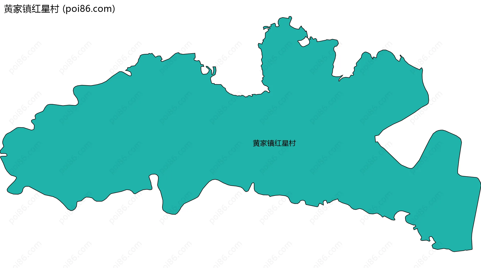 黄家镇红星村边界地图
