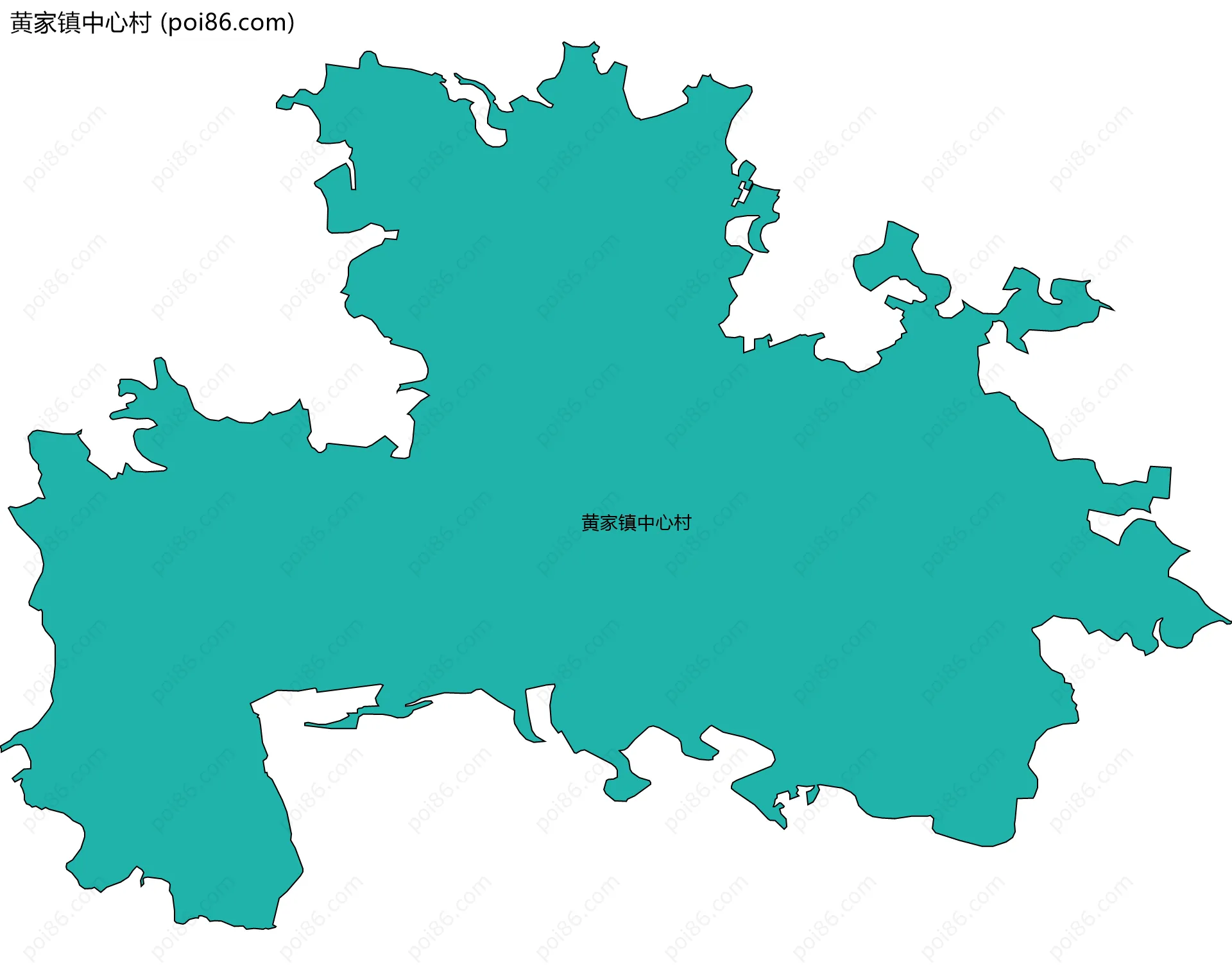 黄家镇中心村边界地图