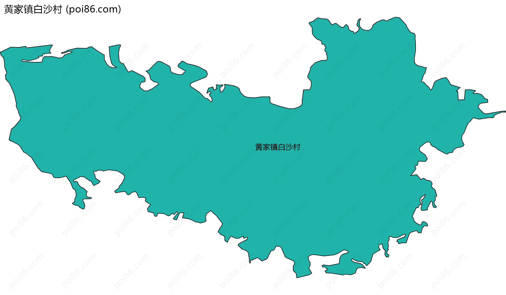 黄家镇白沙村边界地图