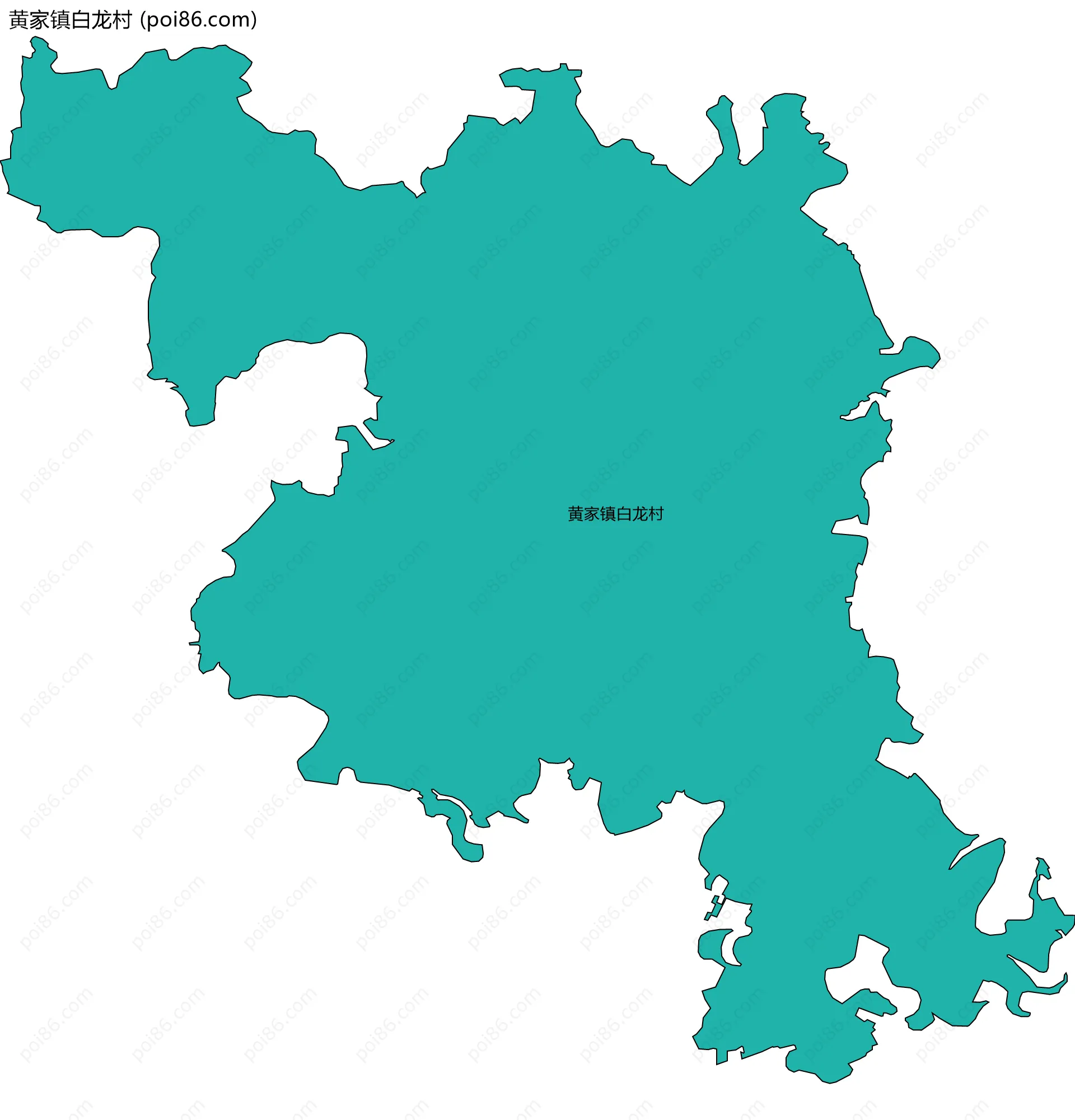 黄家镇白龙村边界地图