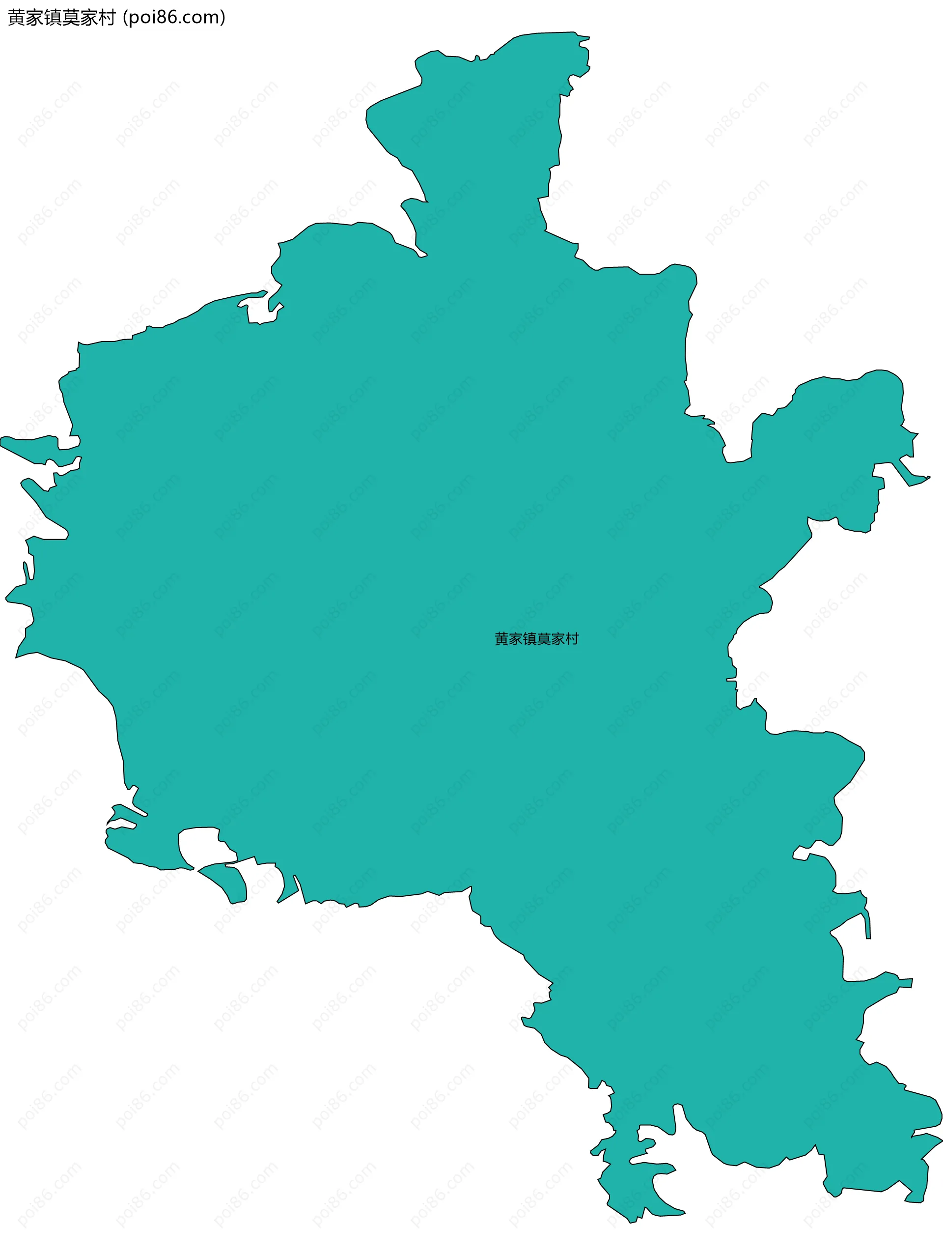 黄家镇莫家村边界地图