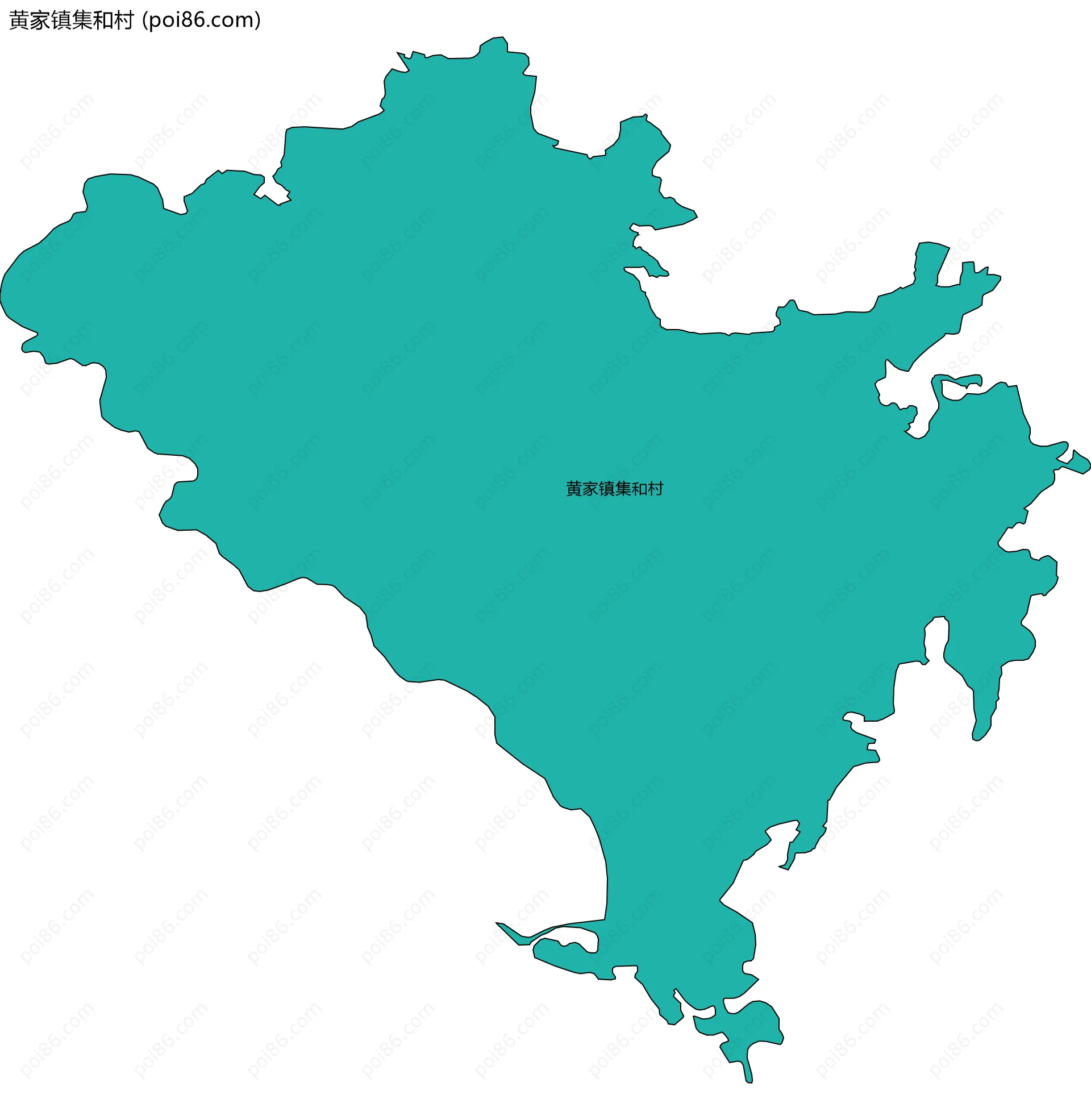 黄家镇集和村边界地图