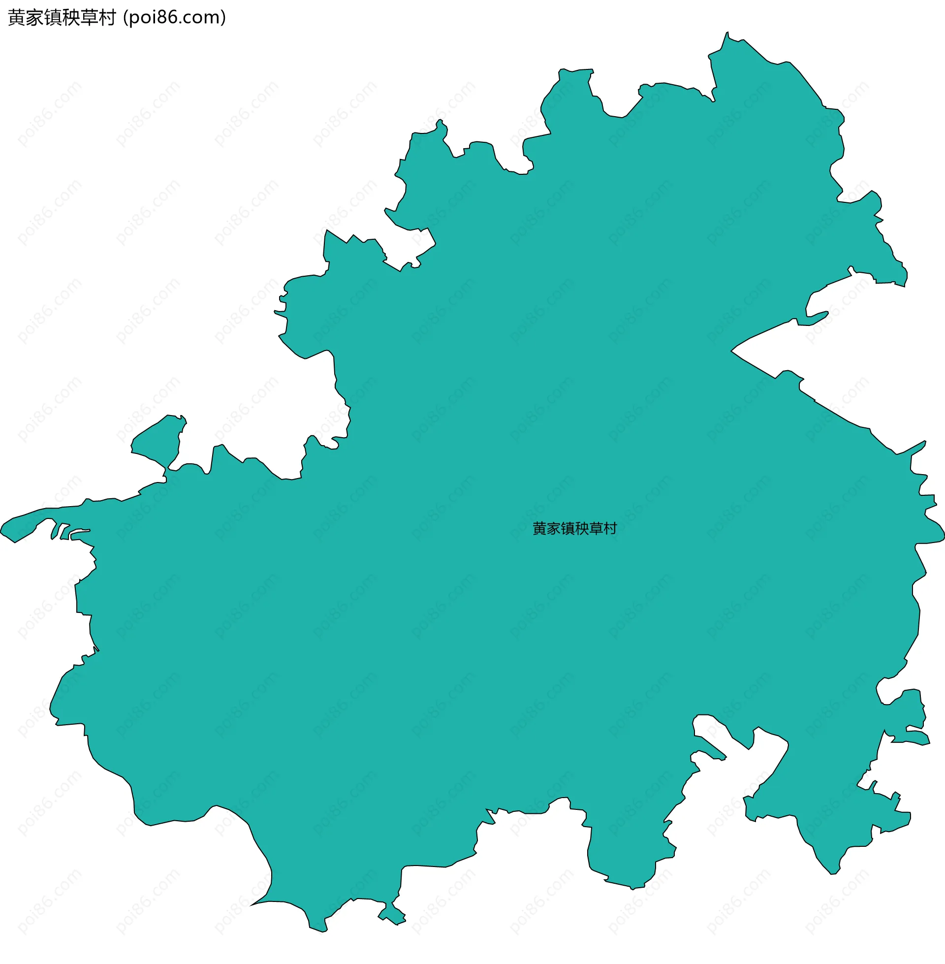 黄家镇秧草村边界地图