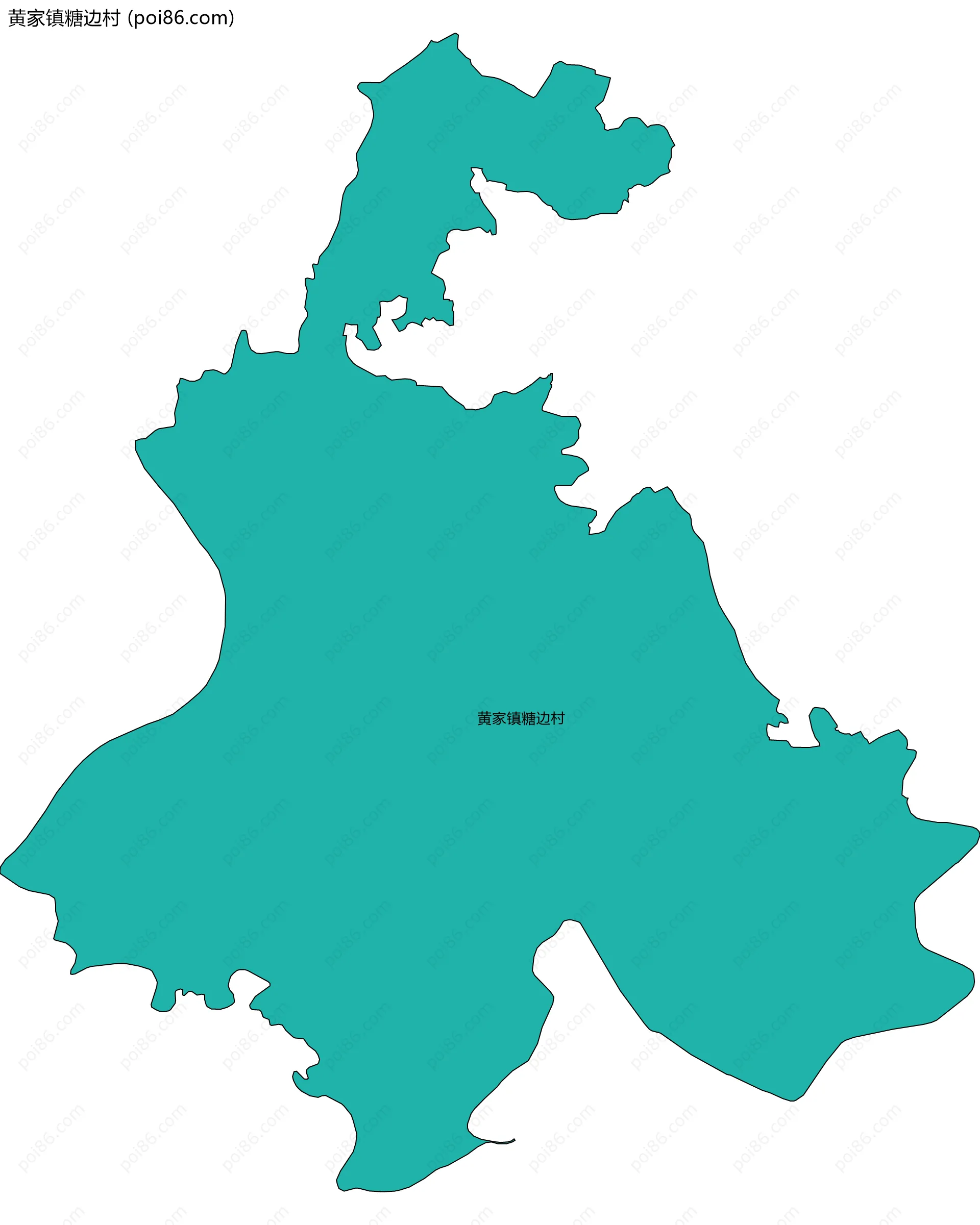 黄家镇糖边村边界地图