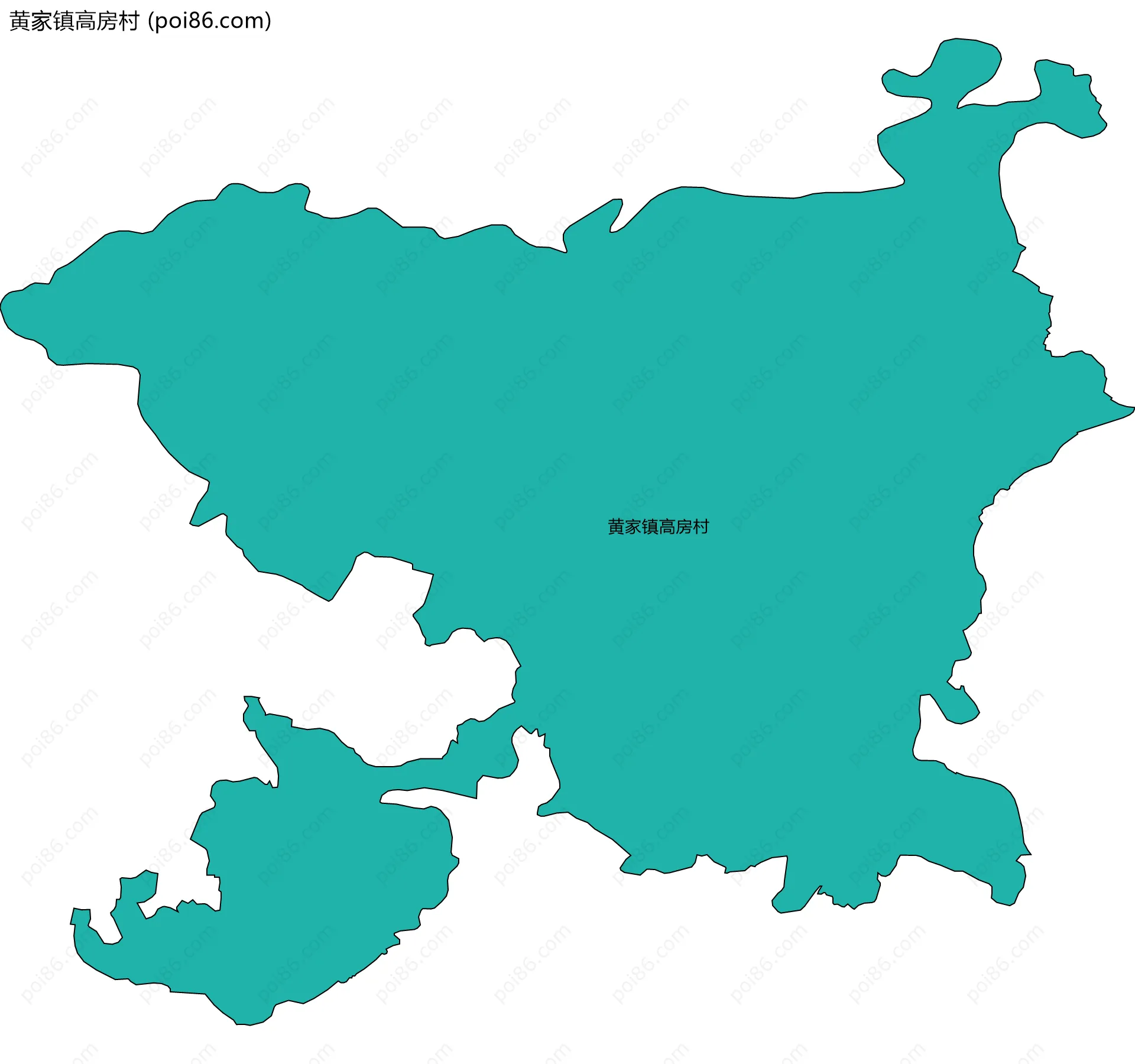 黄家镇高房村边界地图